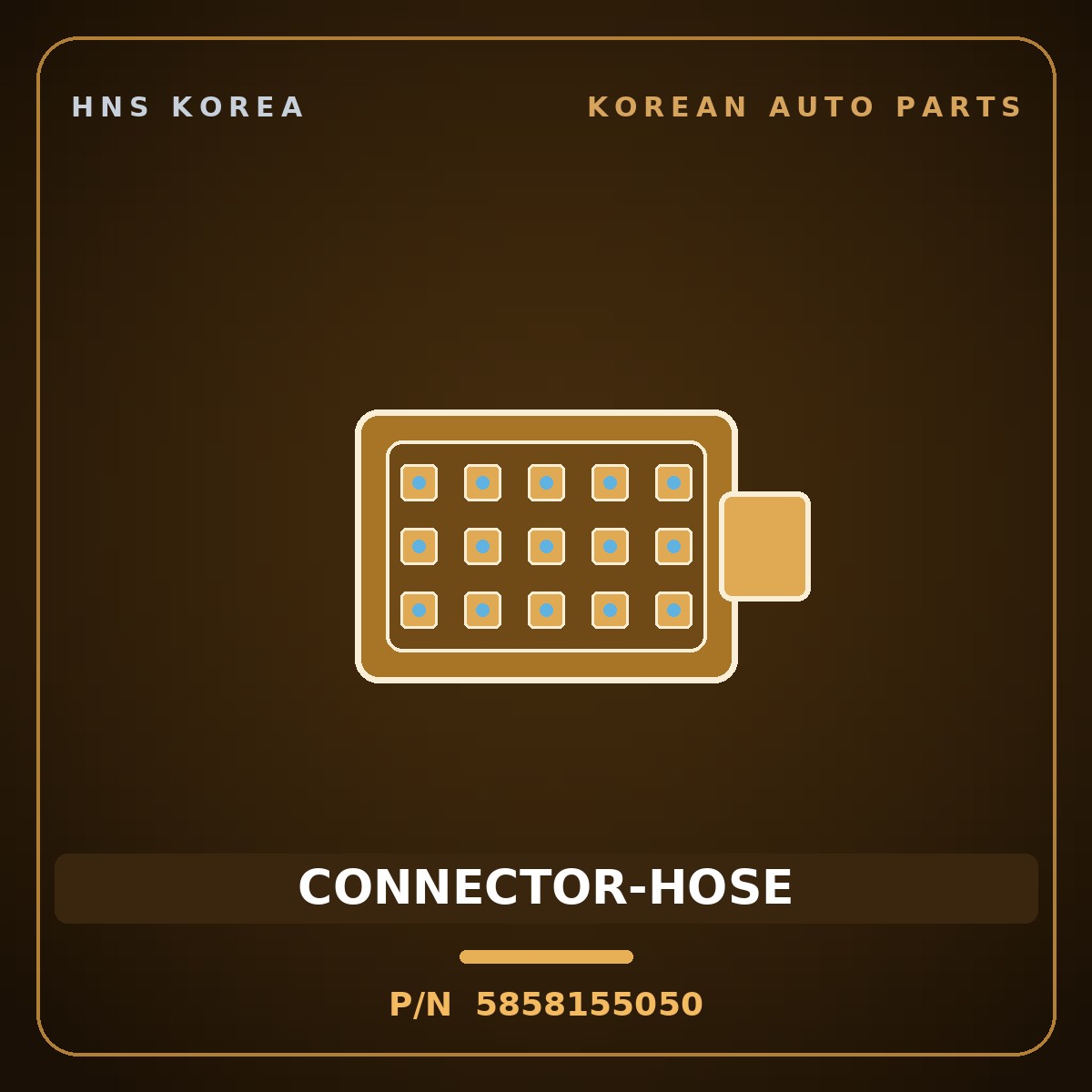 Genuine Mobis CONNECTOR-HOSE 5858155050 for 5-Ton Truck 1997 HNS Parts Korea
