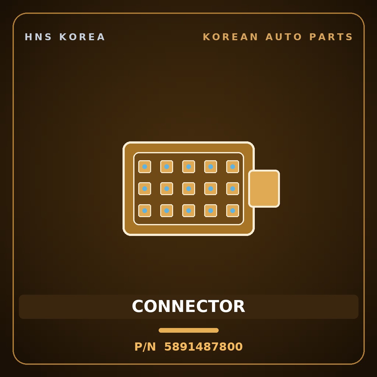 Genuine Mobis CONNECTOR 5891487800 for 5-Ton Truck 1997 HNS Parts Korea