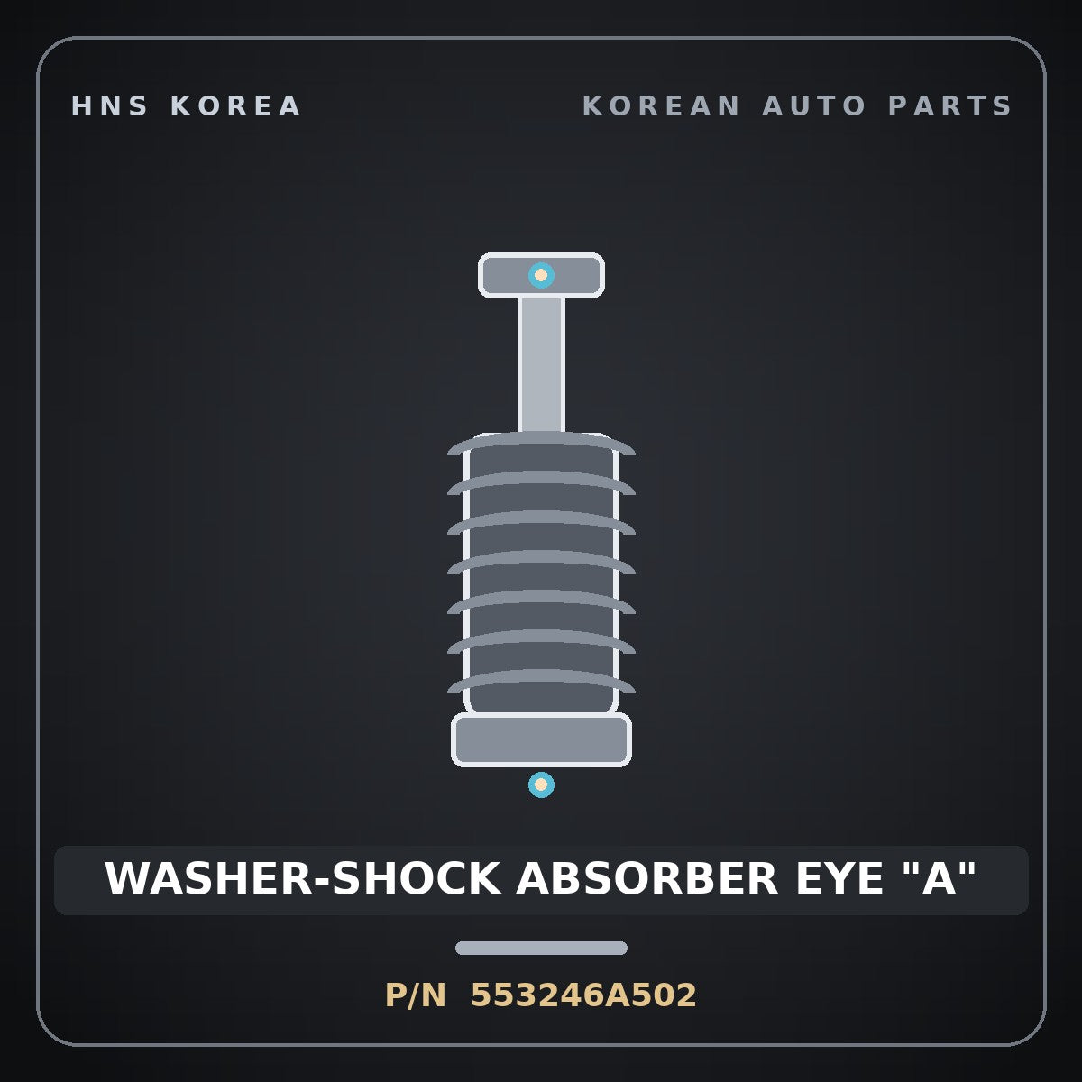 Genuine Mobis WASHER-SHOCK ABSORBER EYE "A" 553246A502 for 5-Ton Truck 1997 HNS Parts Korea