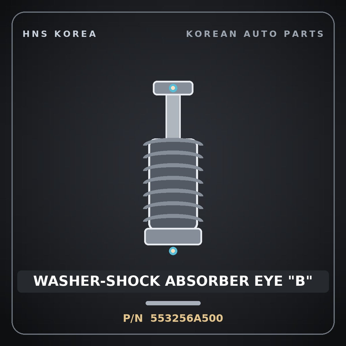 Genuine Mobis WASHER-SHOCK ABSORBER EYE "B" 553256A500 for 5-Ton Truck 1997 HNS Parts Korea