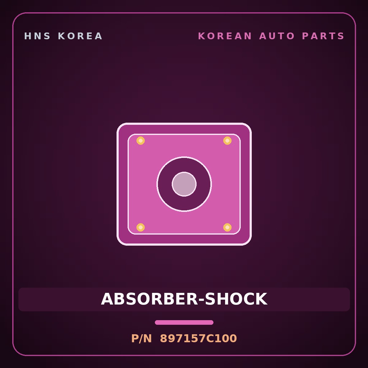 Genuine Mobis ABSORBER-SHOCK 897157C100 for Aero City 2004 HNS Parts Korea