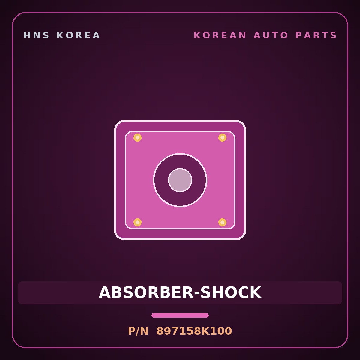 Genuine Mobis ABSORBER-SHOCK 897158K100 for Aero City 2008 HNS Parts Korea