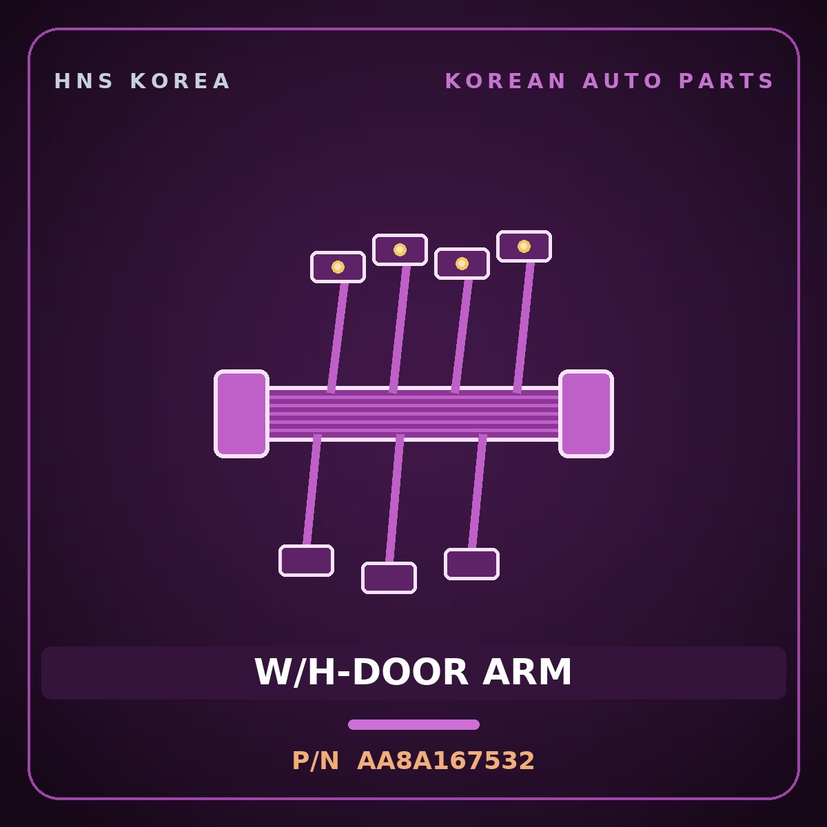 Genuine Mobis W/H-DOOR ARM AA8A167532 for Power Combi 1998 HNS Parts Korea