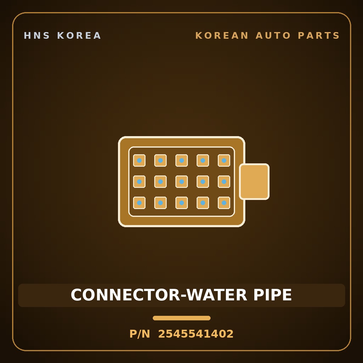 Genuine Mobis CONNECTOR-WATER PIPE 2545541402 for County 1998 HNS Parts Korea