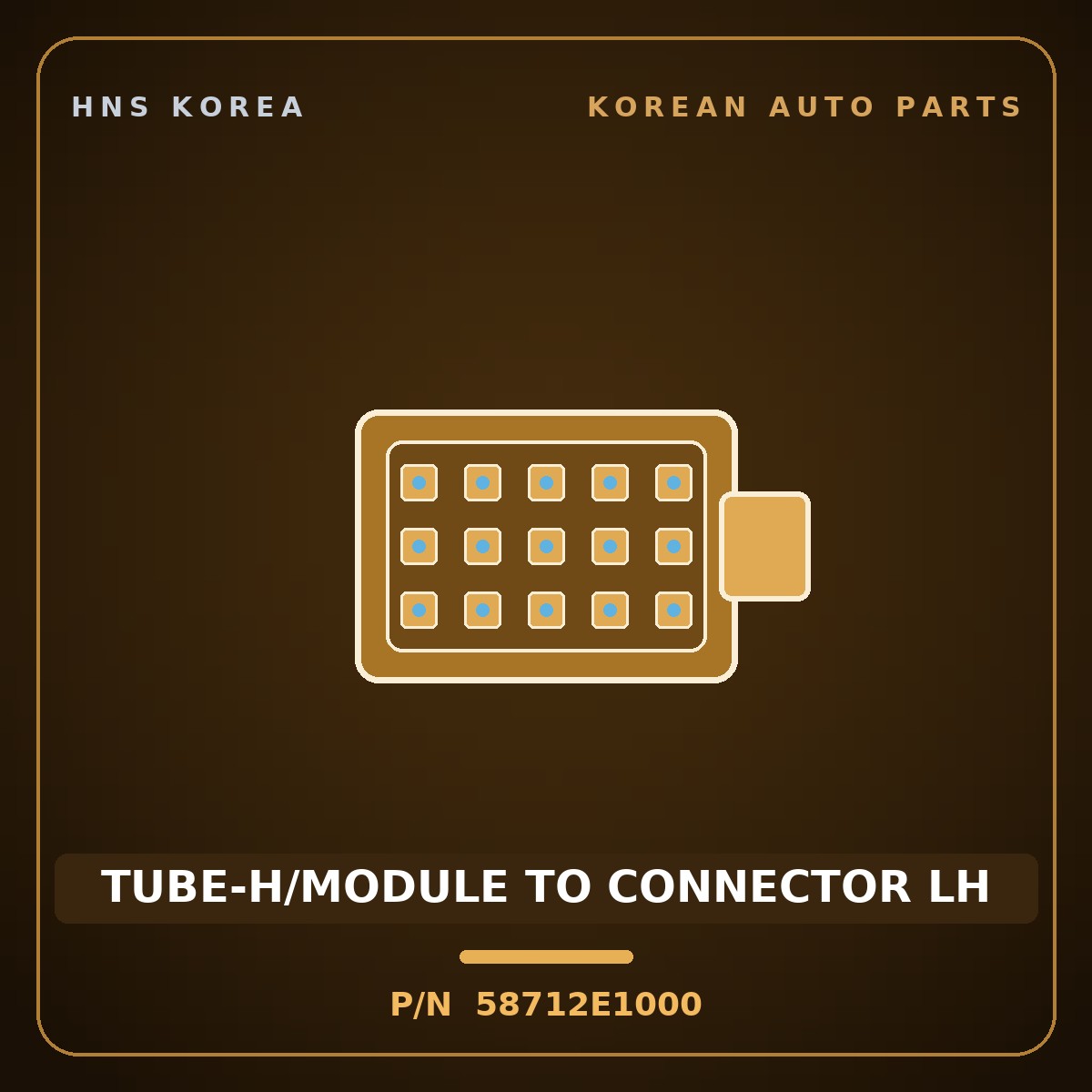 Genuine Mobis TUBE-H/MODULE TO CONNECTOR LH 58712E1000 for BlueOn 2011 HNS Parts Korea