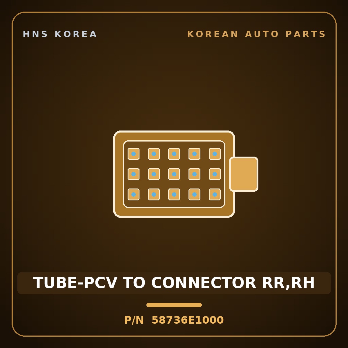 Genuine Mobis TUBE-PCV TO CONNECTOR RR,RH 58736E1000 for BlueOn 2011 HNS Parts Korea