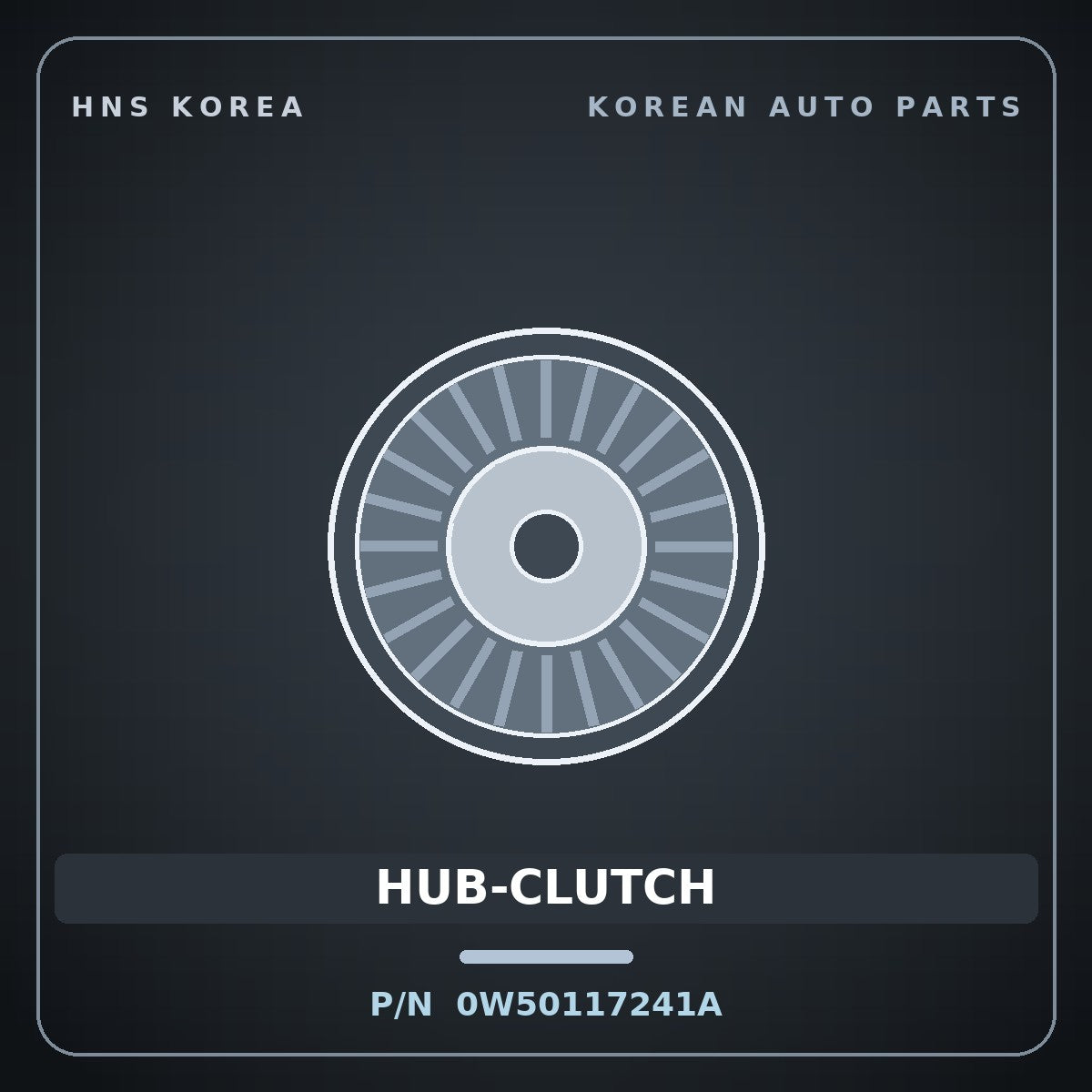 Genuine Mobis HUB-CLUTCH 0W50117241A for Frontier 1995 HNS Parts Korea