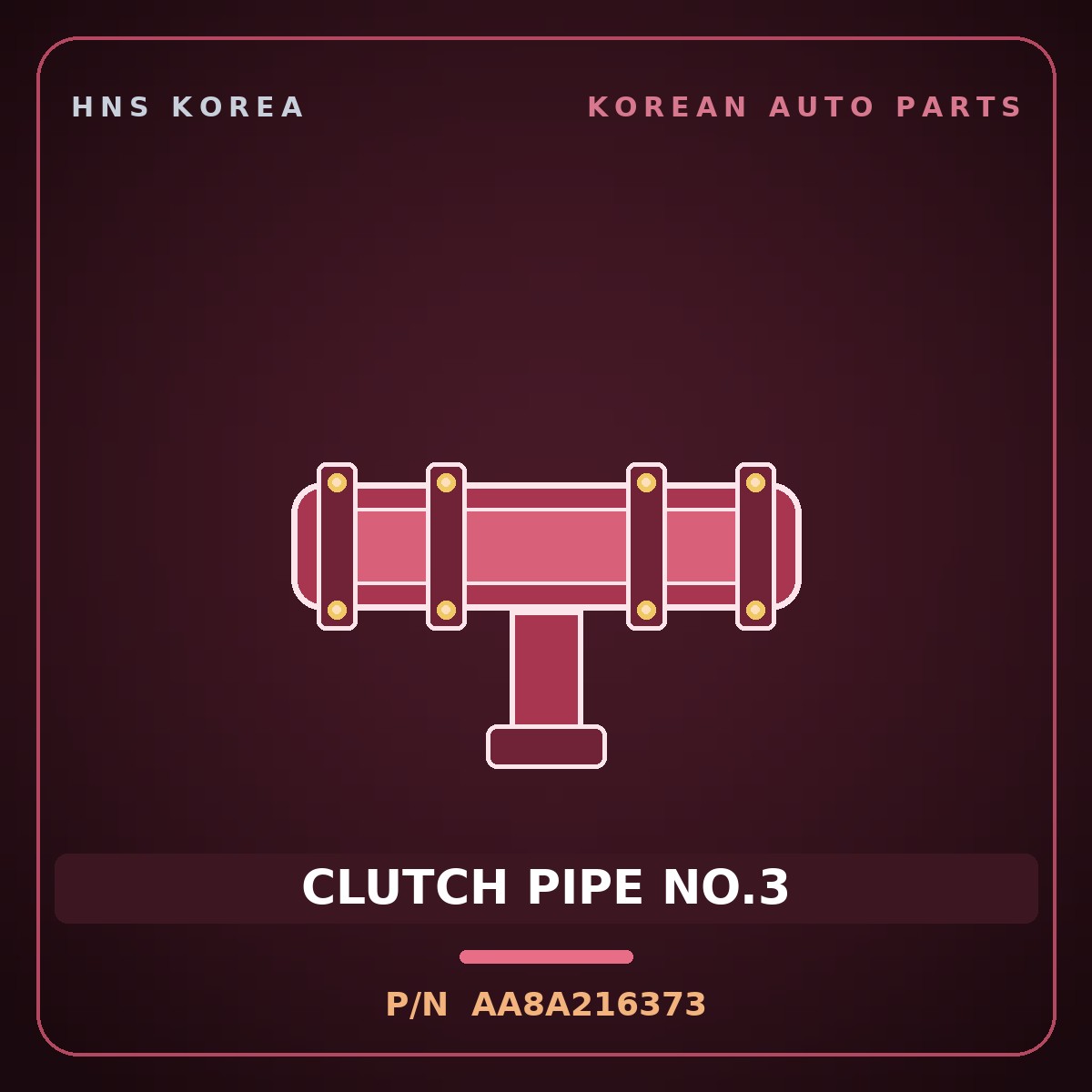 Genuine Mobis CLUTCH PIPE NO.3 AA8A216373 for Power Combi 1998 HNS Parts Korea