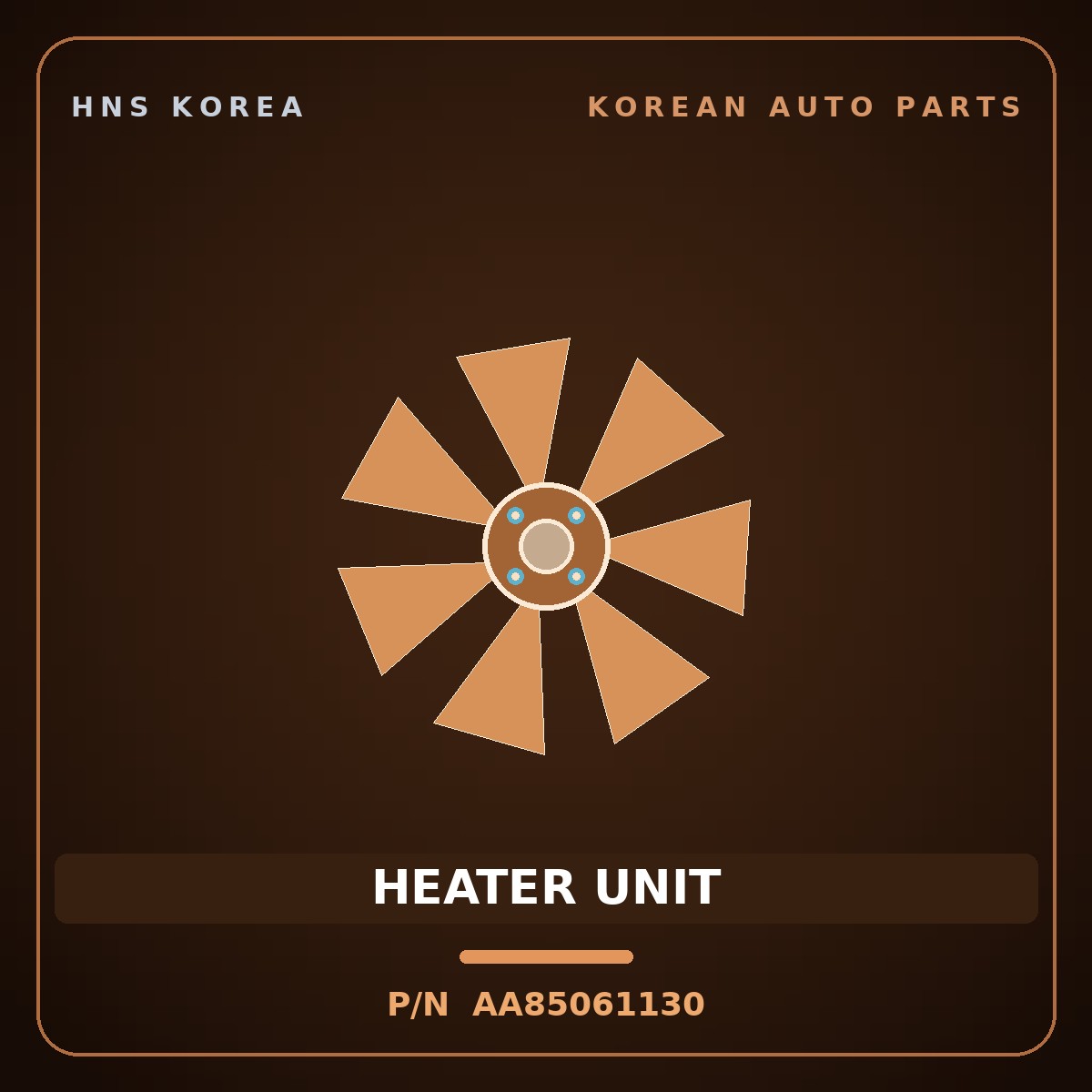 Genuine Mobis HEATER UNIT AA85061130 for Power Combi 1998 HNS Parts Korea