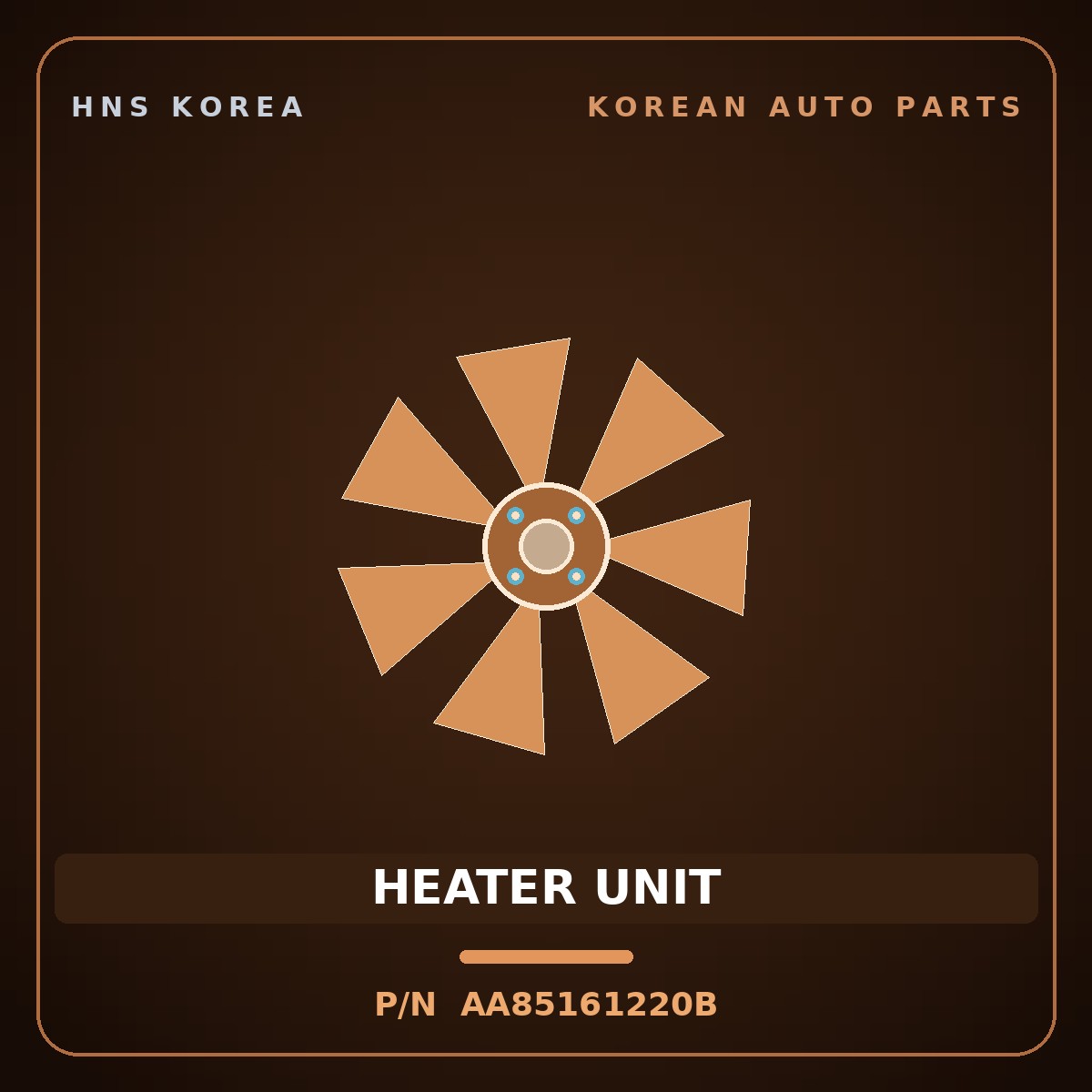 Genuine Mobis HEATER UNIT AA85161220B for Power Combi 1998 HNS Parts Korea
