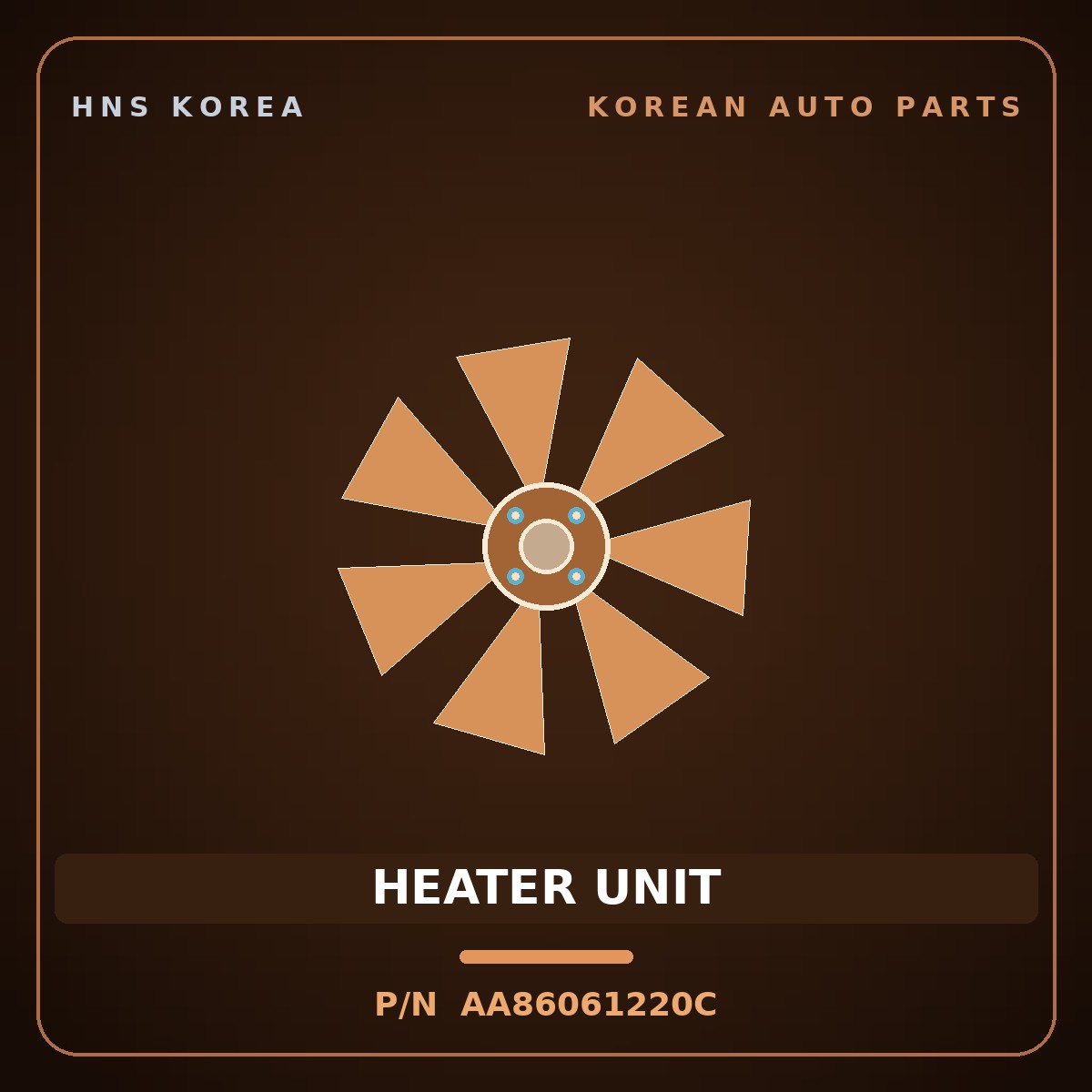 Genuine Mobis HEATER UNIT AA86061220C for Power Combi 1998 HNS Parts Korea