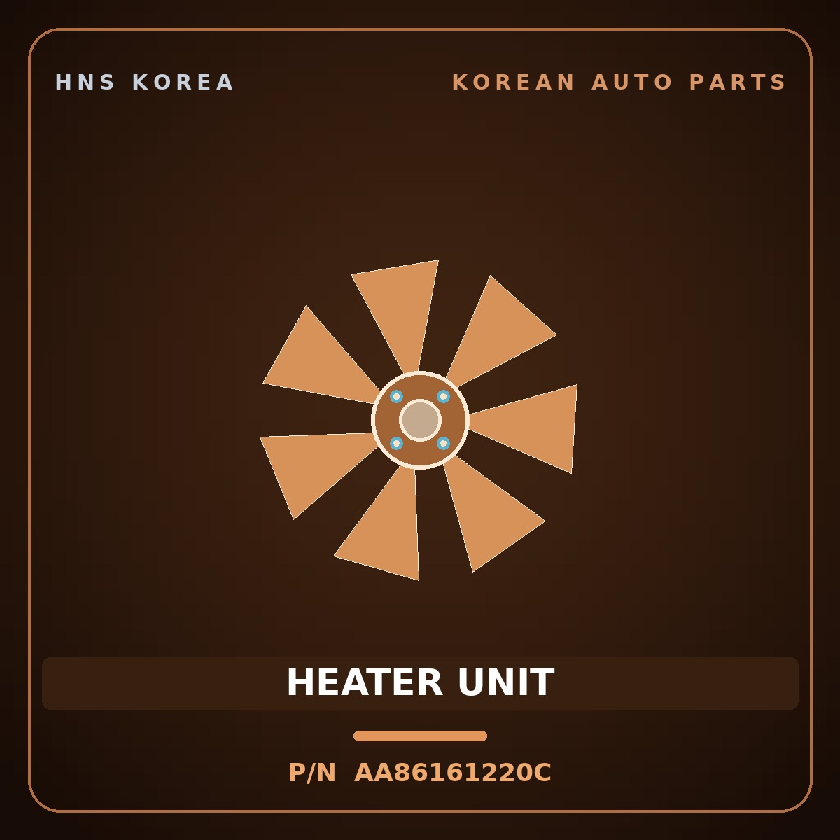Genuine Mobis HEATER UNIT AA86161220C for Power Combi 1998 HNS Parts Korea