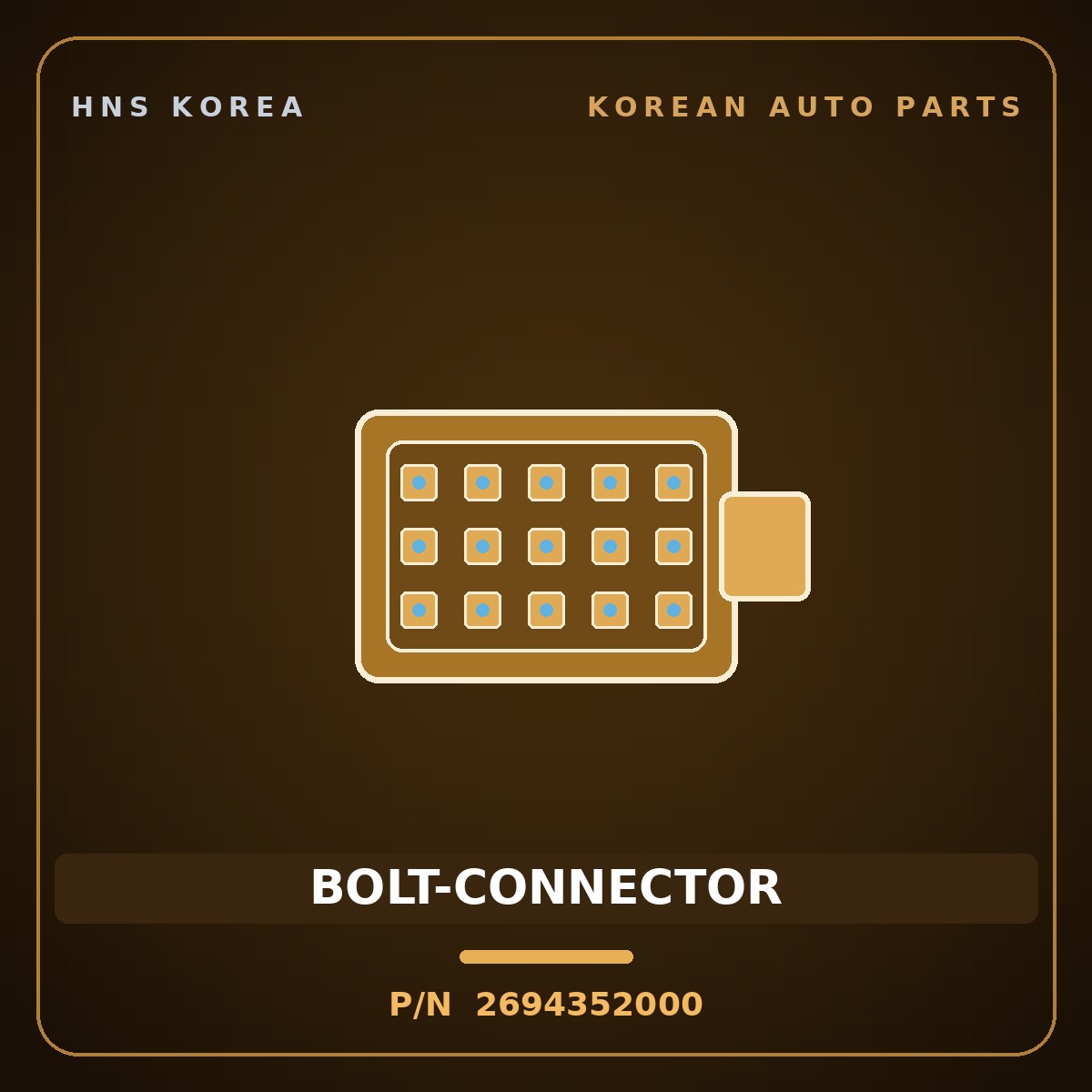 Genuine Mobis BOLT-CONNECTOR 2694352000 for Aero City 2006 HNS Parts Korea