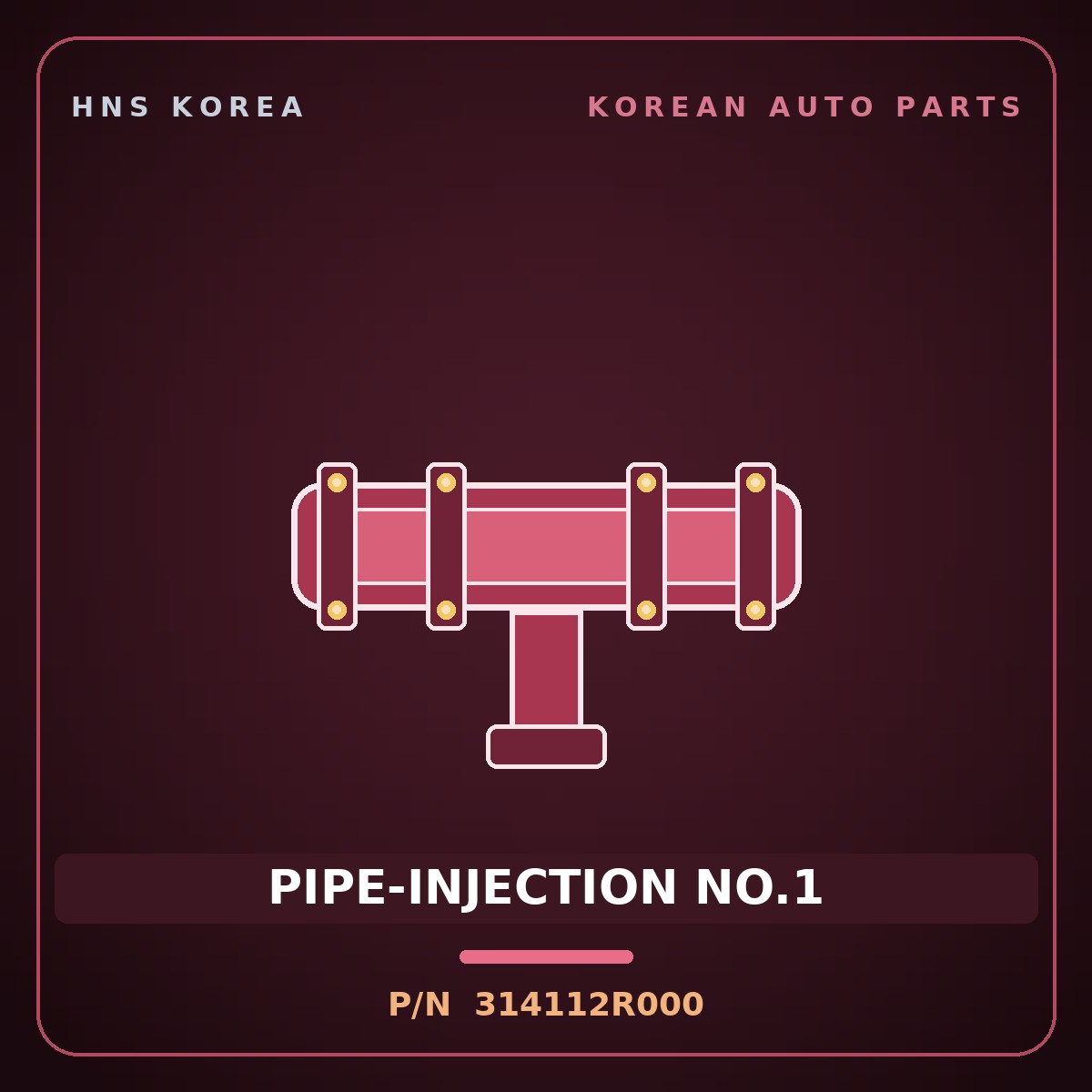Genuine Mobis PIPE-INJECTION NO.1 314112R000 for Carnival 2020 HNS Parts Korea