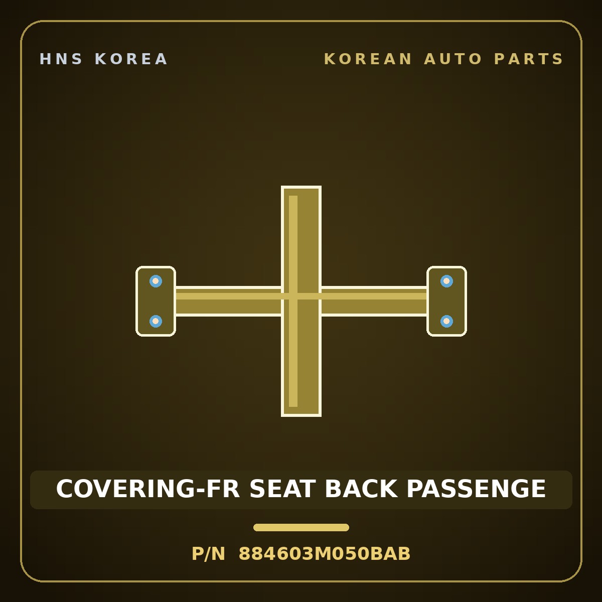 Genuine Mobis COVERING-FR SEAT BACK PASSENGE 884603M050BAB for Genesis 2007 HNS Parts Korea