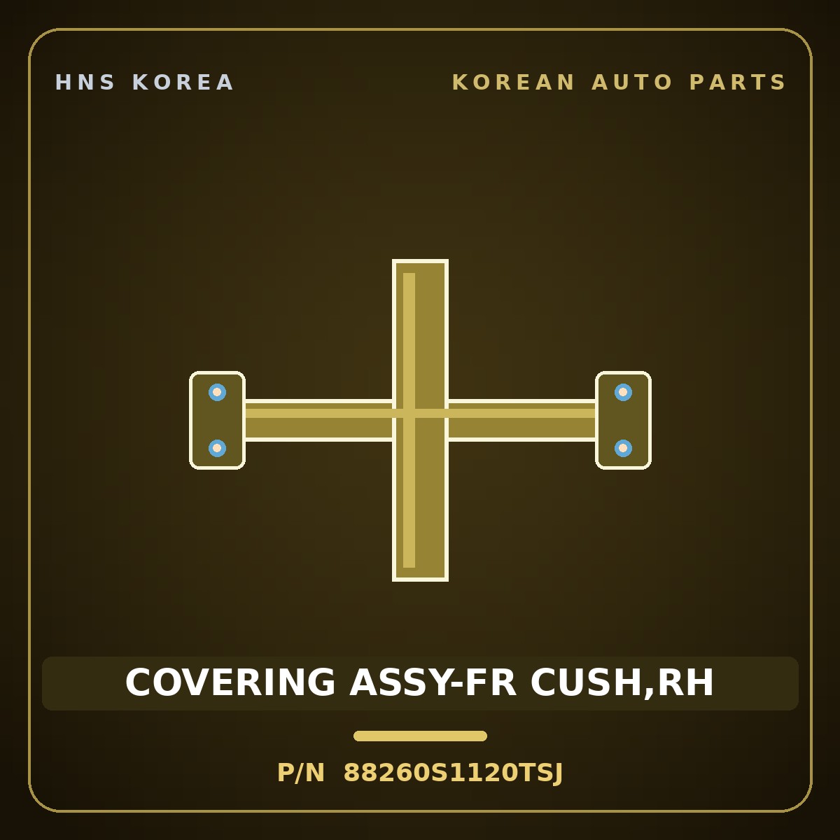 Genuine Mobis COVERING ASSY-FR CUSH,RH 88260S1120TSJ for Santa Fe 2018 HNS Parts Korea
