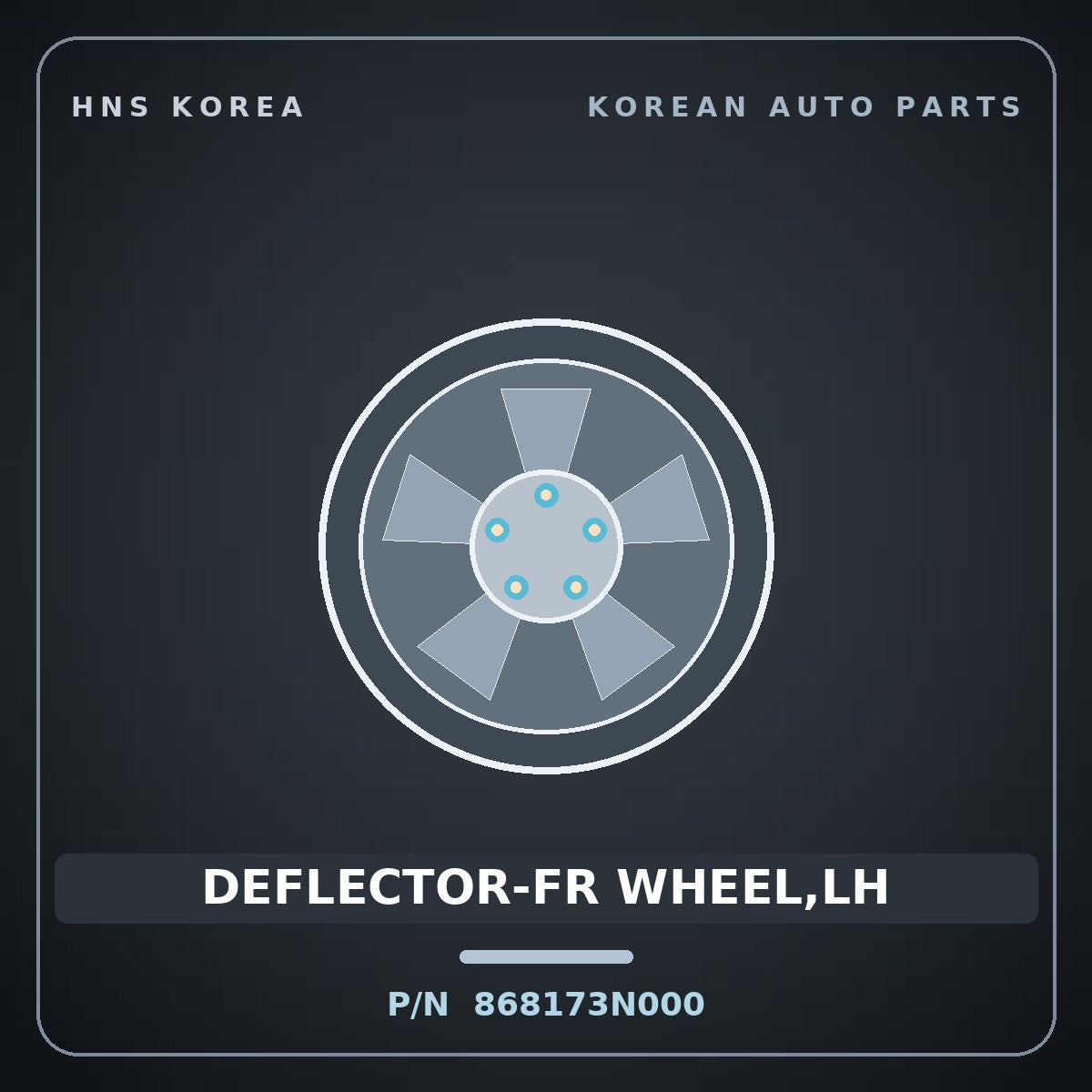 Genuine Mobis DEFLECTOR-FR WHEEL,LH 868173N000 for Equus 2008 HNS Parts Korea