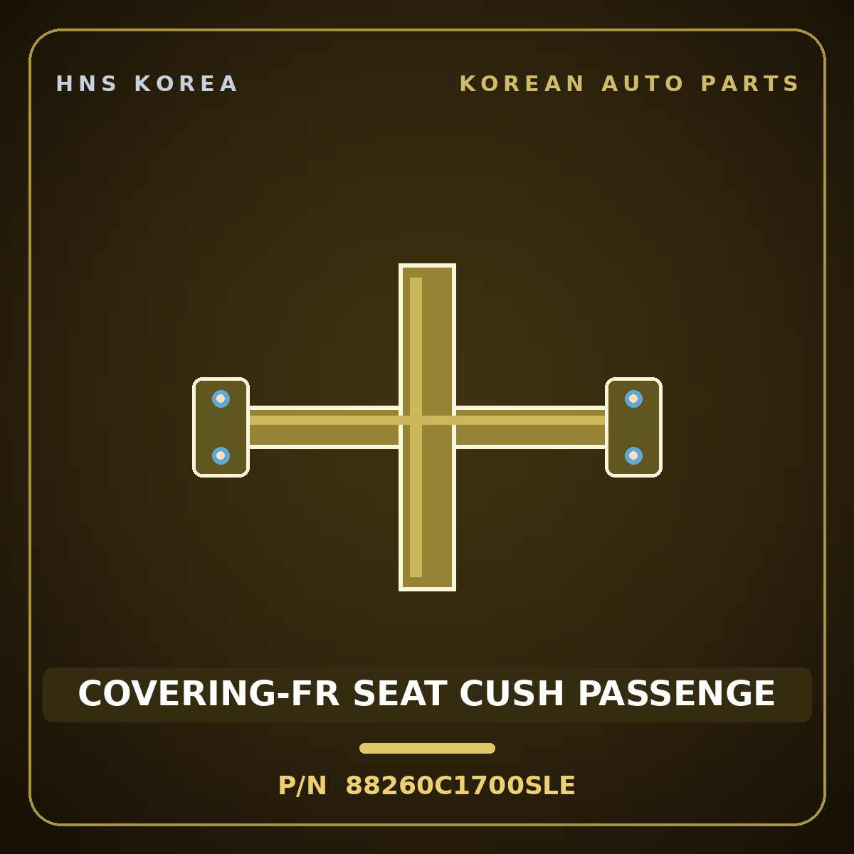 Genuine Mobis COVERING-FR SEAT CUSH PASSENGE 88260C1700SLE for Sonata 2014 HNS Parts Korea