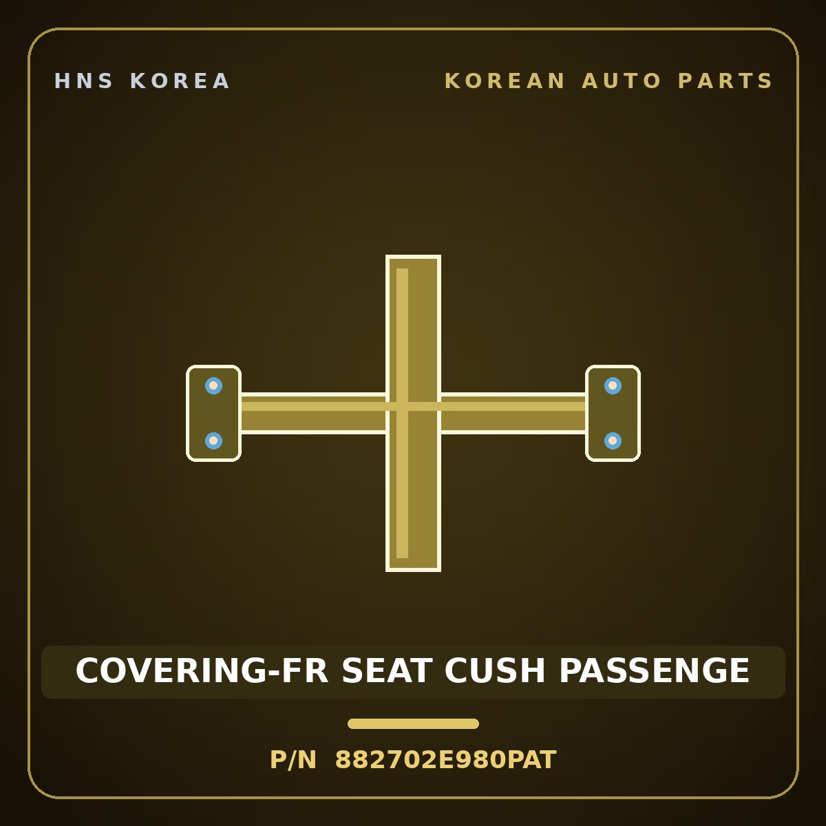 Genuine Mobis COVERING-FR SEAT CUSH PASSENGE 882702E980PAT for Tucson 2006 HNS Parts Korea