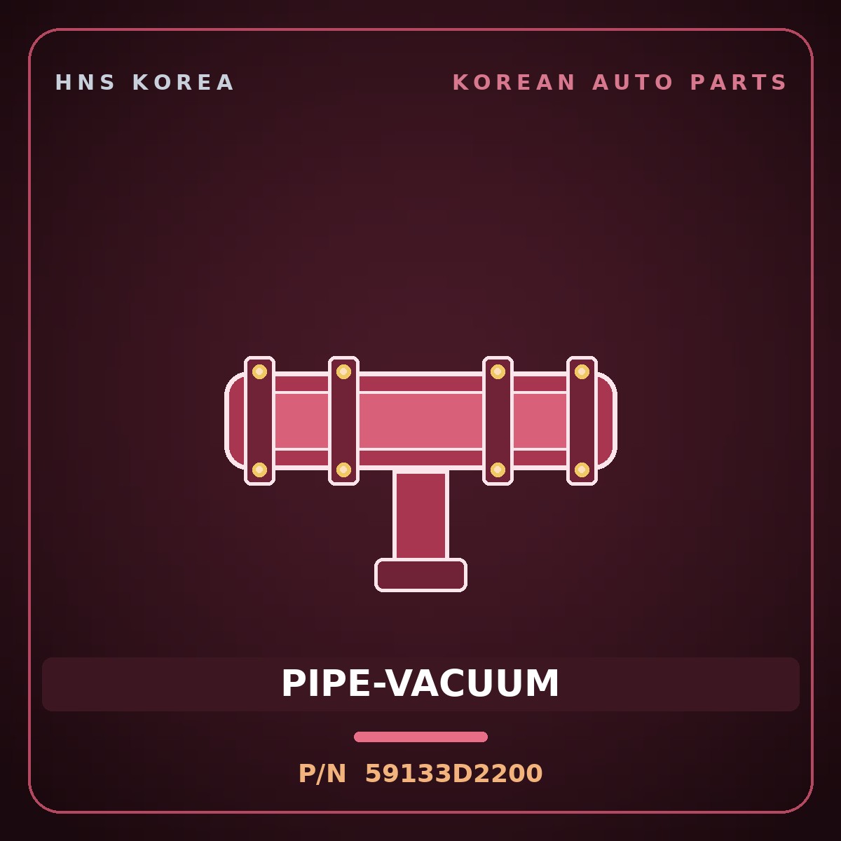Genuine Mobis PIPE-VACUUM 59133D2200 for G80 2016 HNS Parts Korea