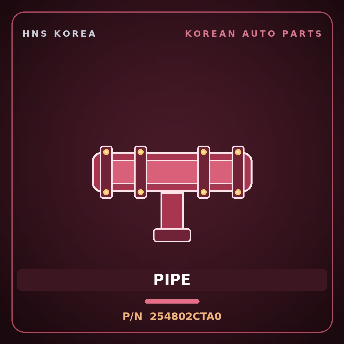 Genuine Mobis PIPE 254802CTA0 for G70 2017 HNS Parts Korea