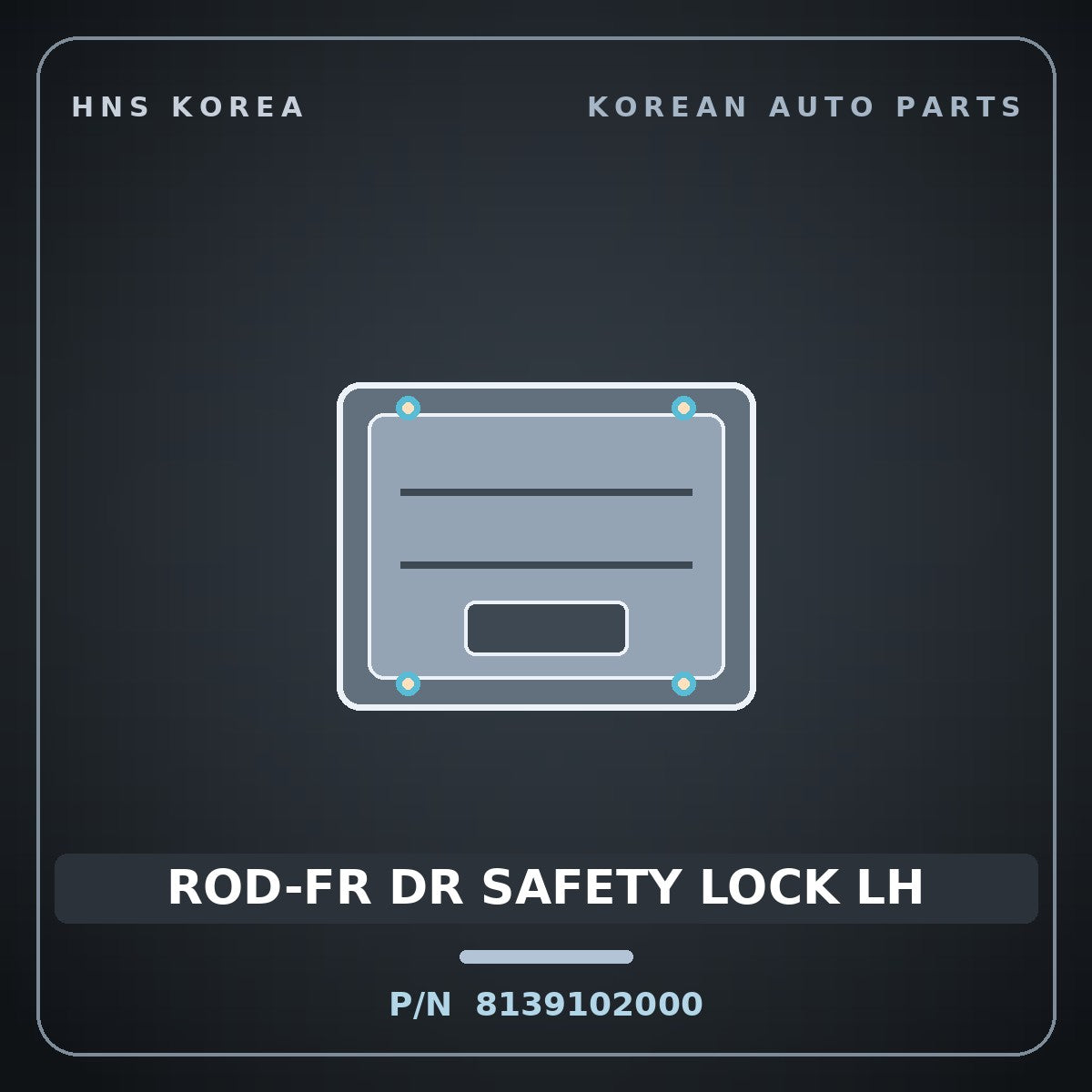 Genuine Mobis ROD-FR DR SAFETY LOCK LH 8139102000 for Atos 1998 HNS Parts Korea