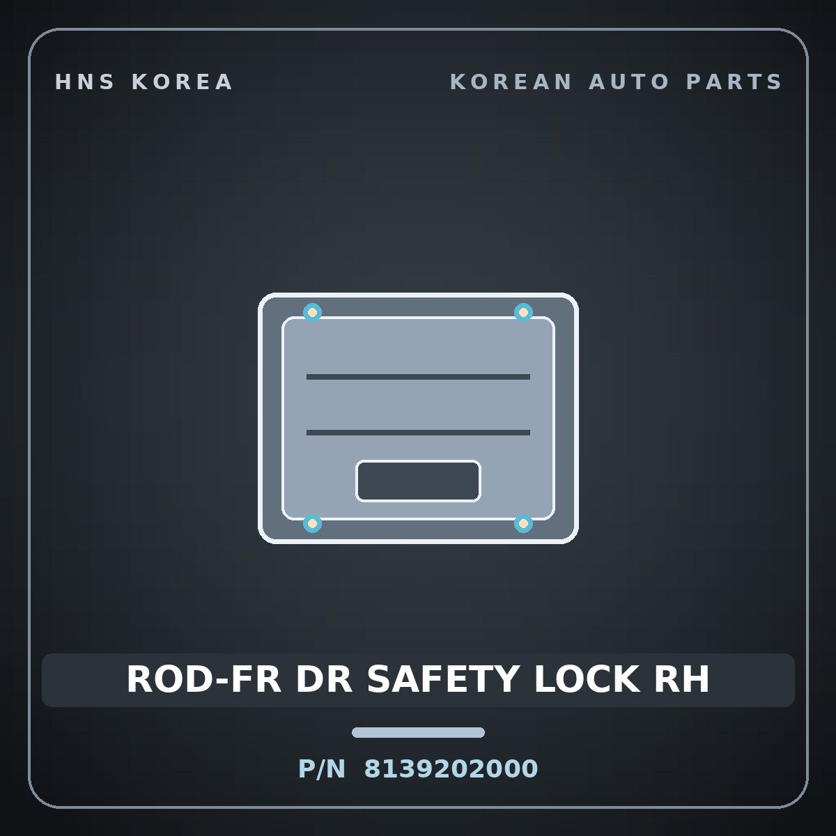 Genuine Mobis ROD-FR DR SAFETY LOCK RH 8139202000 for Atos 1998 HNS Parts Korea