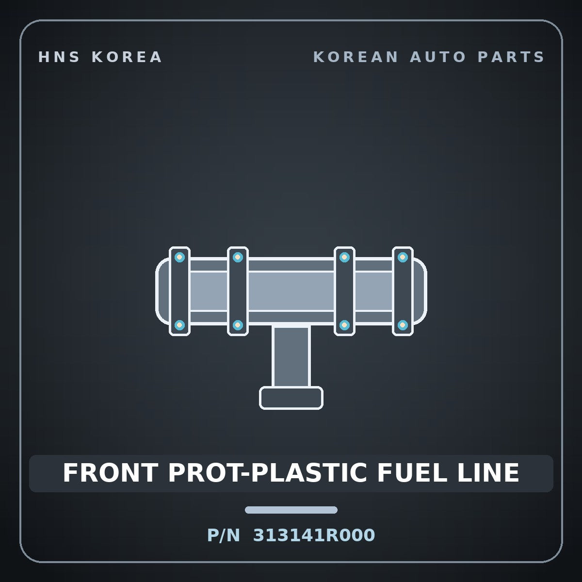 Genuine Mobis FRONT PROT-PLASTIC FUEL LINE 313141R000 for Accent 2011 HNS Parts Korea