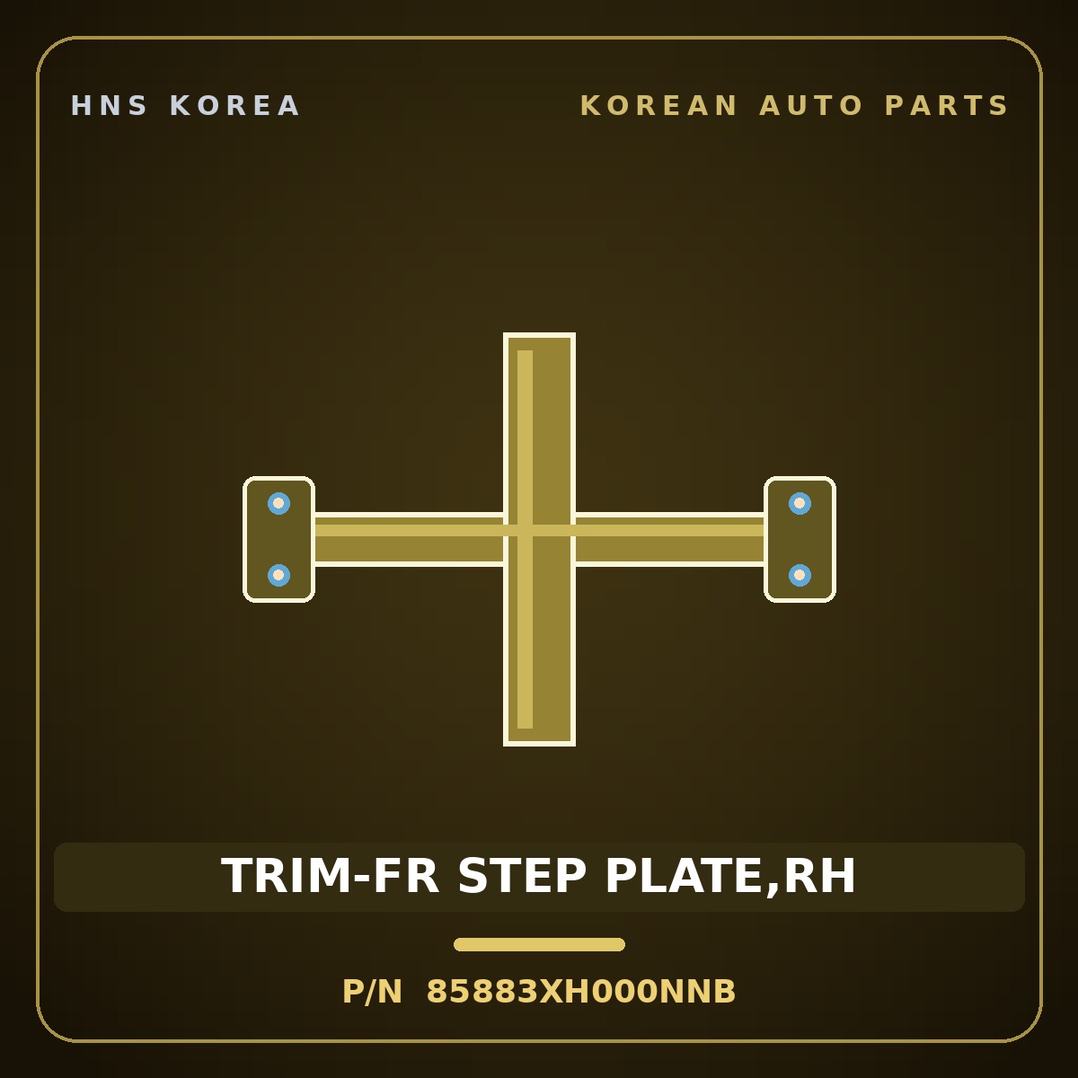 Genuine Mobis TRIM-FR STEP PLATE,RH 85883XH000NNB for Nexo 2025 HNS Parts Korea