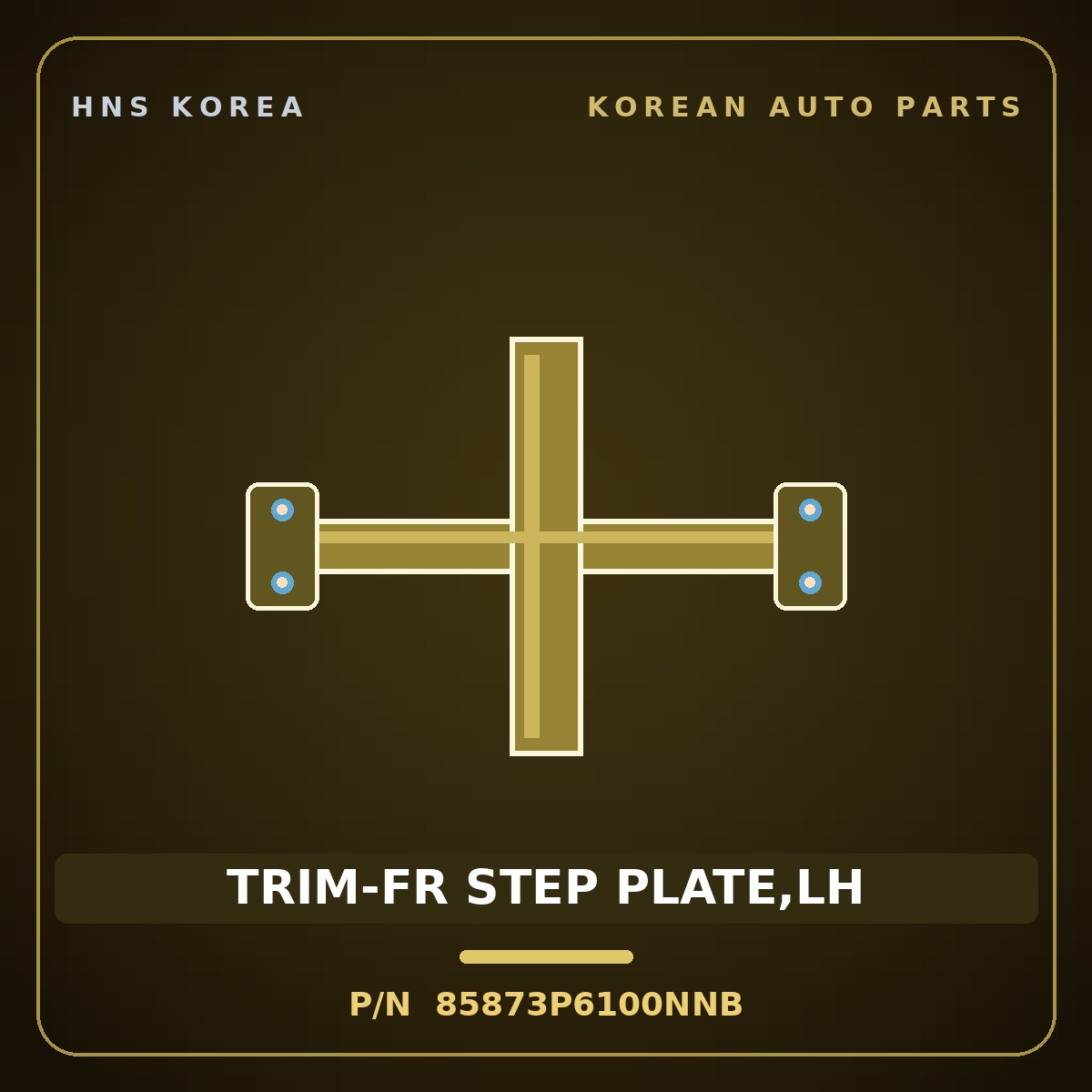 Genuine Mobis TRIM-FR STEP PLATE,LH 85873P6100NNB for Santa Fe 2024 HNS Parts Korea