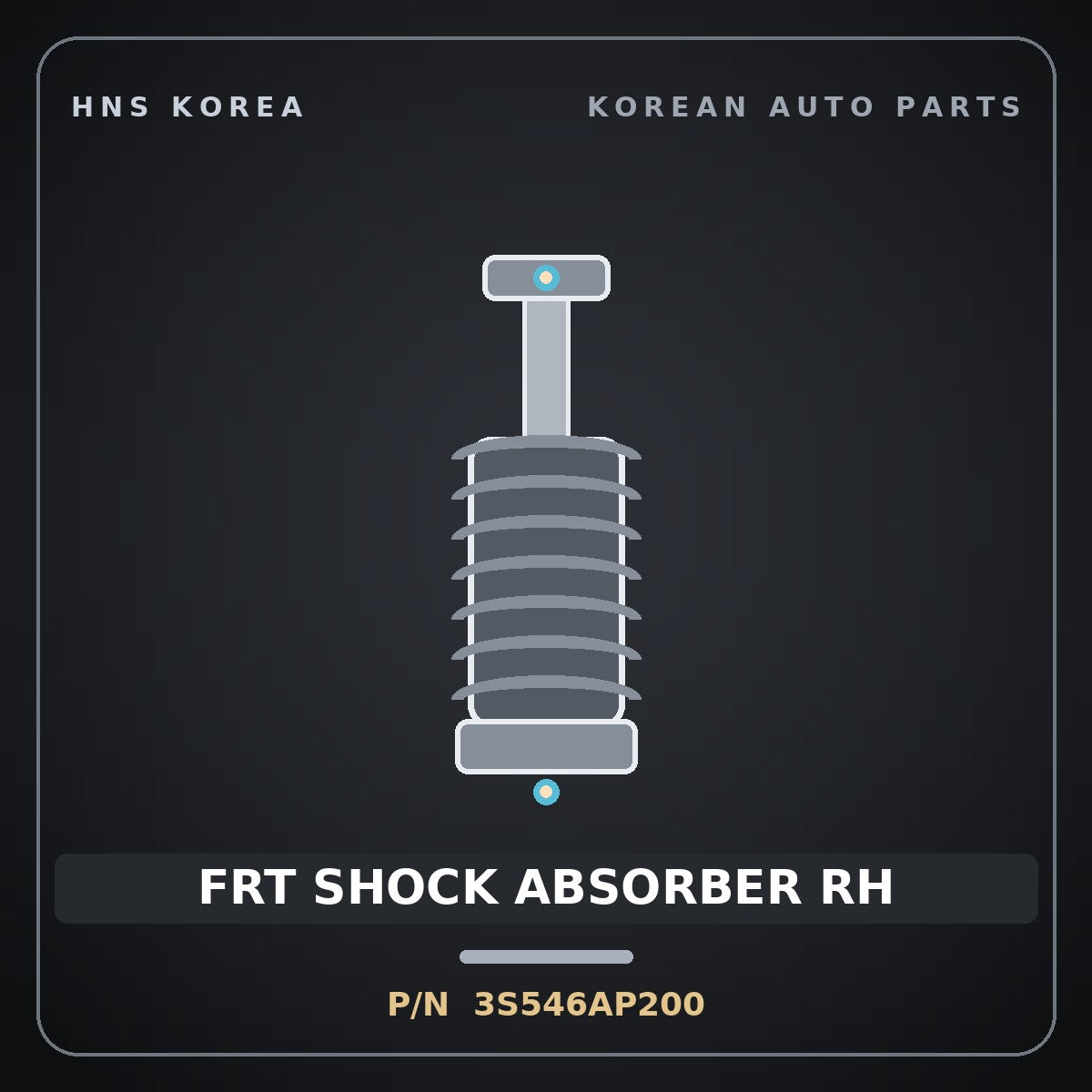 Genuine Mobis FRT SHOCK ABSORBER RH 3S546AP200 for Sonata 2010 HNS Parts Korea