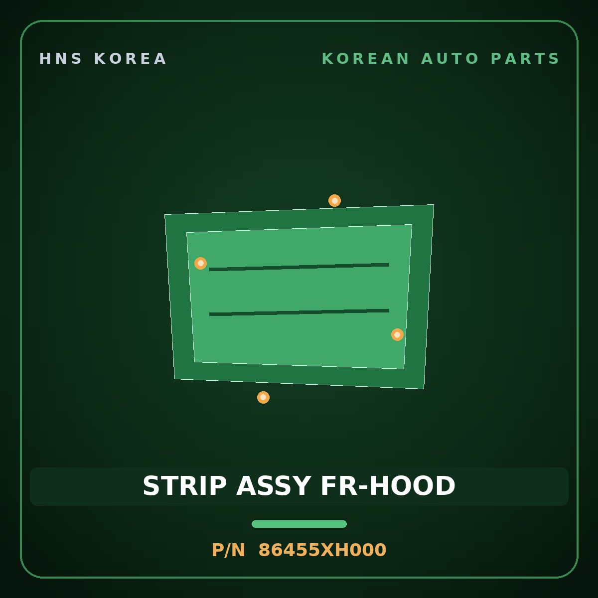 Genuine Mobis STRIP ASSY FR-HOOD 86455XH000 for Nexo 2025 HNS Parts Korea