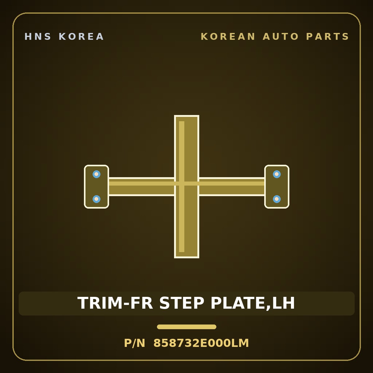 Genuine Mobis TRIM-FR STEP PLATE,LH 858732E000LM for Tucson 2006 HNS Parts Korea