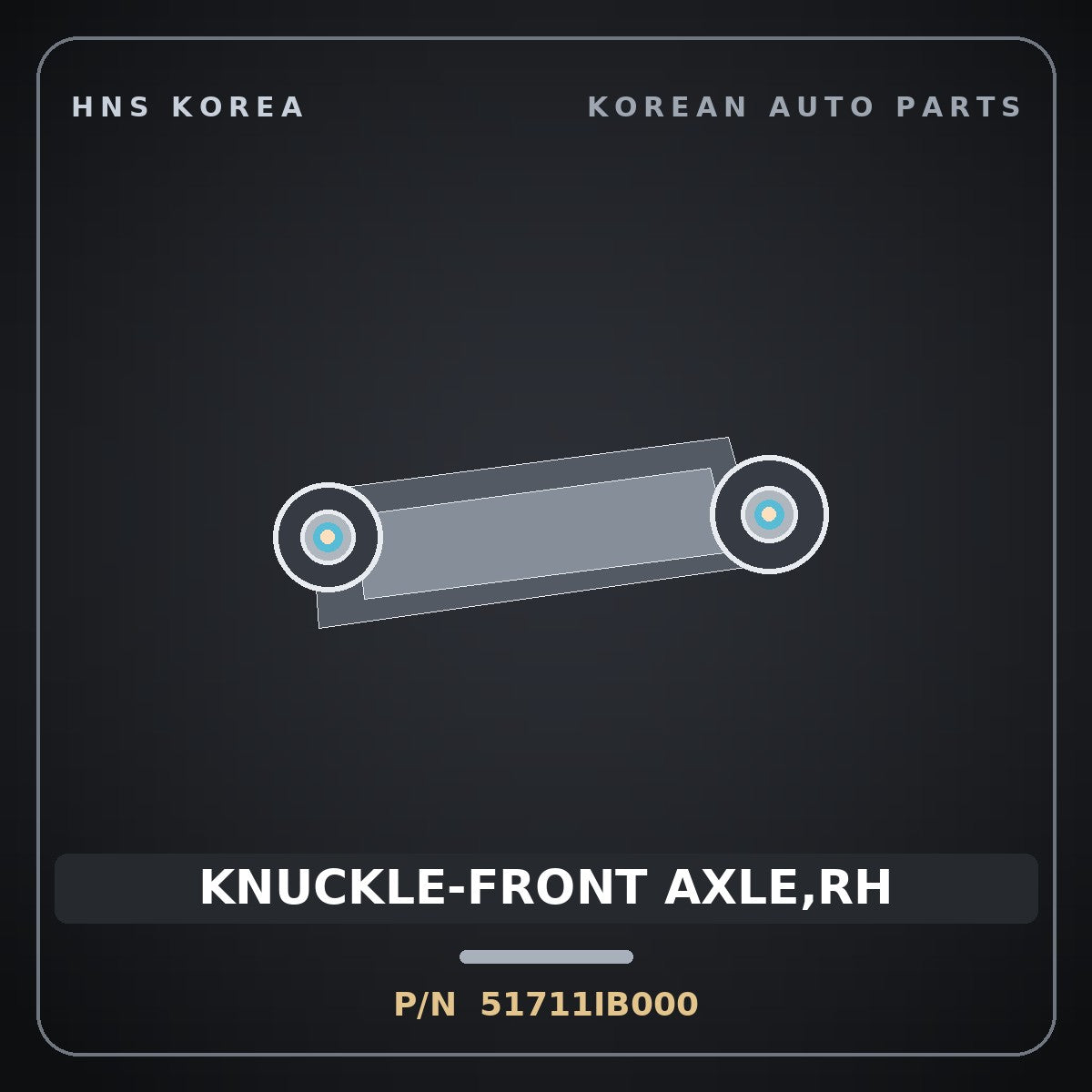 Genuine Mobis KNUCKLE-FRONT AXLE,RH 51711IB000 for Avante 2021 HNS Parts Korea