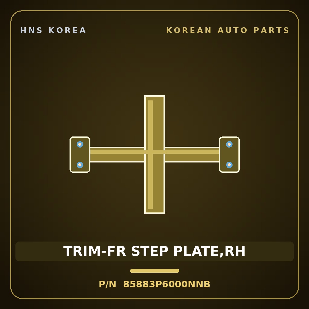 Genuine Mobis TRIM-FR STEP PLATE,RH 85883P6000NNB for Santa Fe 2024 HNS Parts Korea