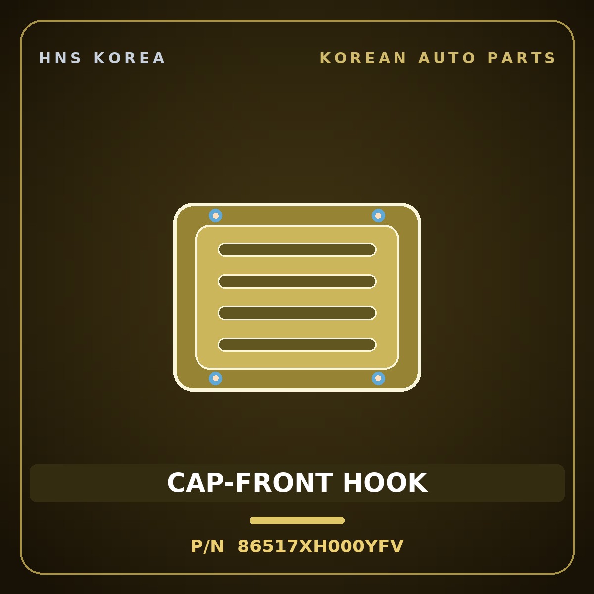 Genuine Mobis CAP-FRONT HOOK 86517XH000YFV for Nexo 2025 HNS Parts Korea
