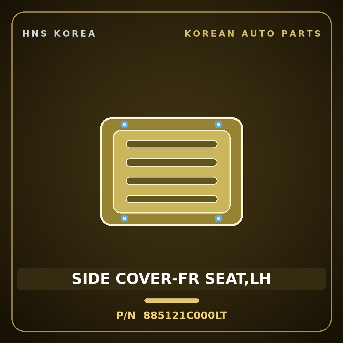 Genuine Mobis SIDE COVER-FR SEAT,LH 885121C000LT for Click 2006 HNS Parts Korea
