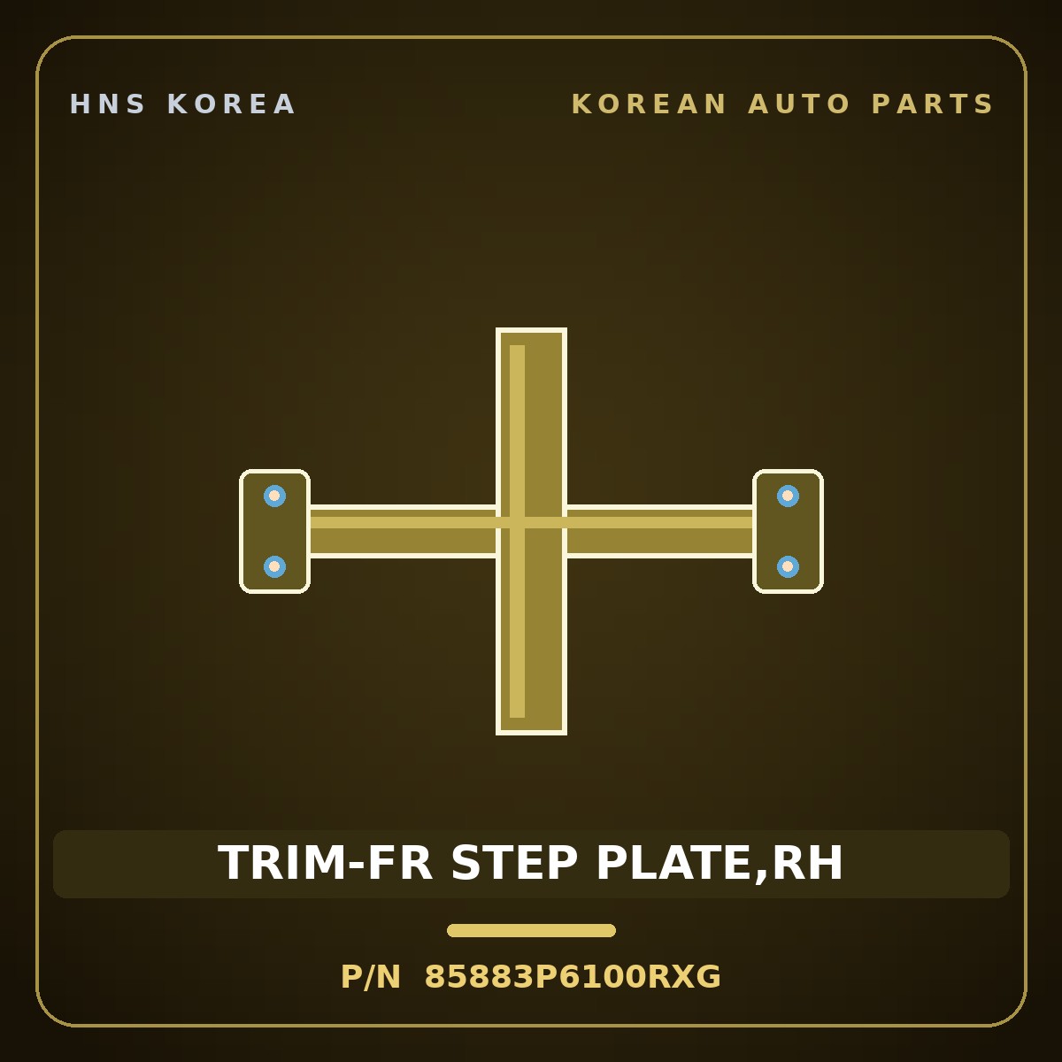 Genuine Mobis TRIM-FR STEP PLATE,RH 85883P6100RXG for Santa Fe 2024 HNS Parts Korea