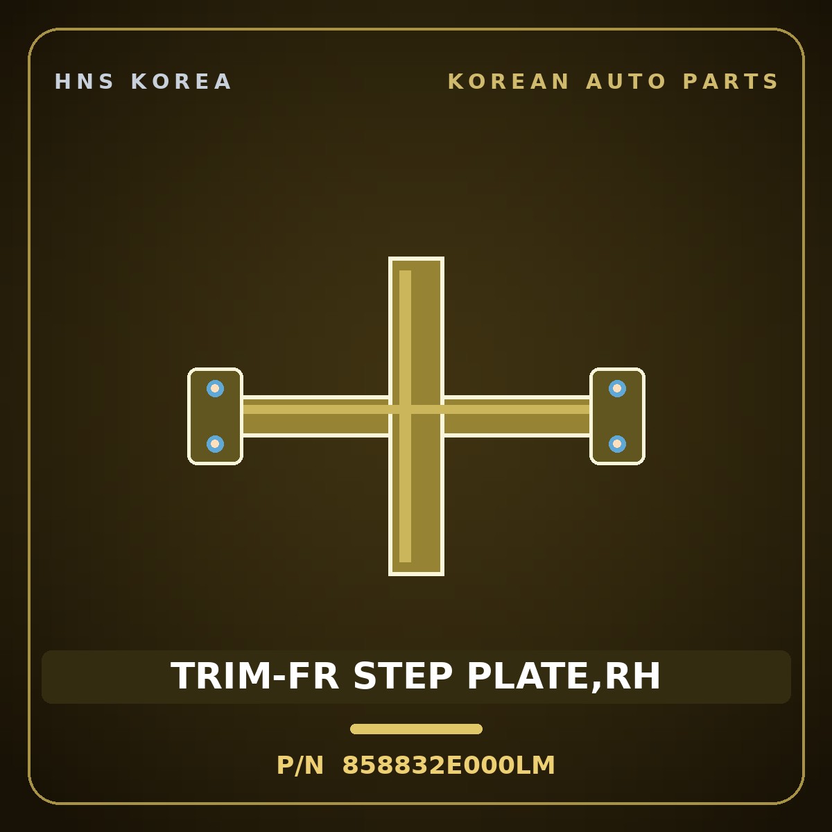 Genuine Mobis TRIM-FR STEP PLATE,RH 858832E000LM for Tucson 2006 HNS Parts Korea