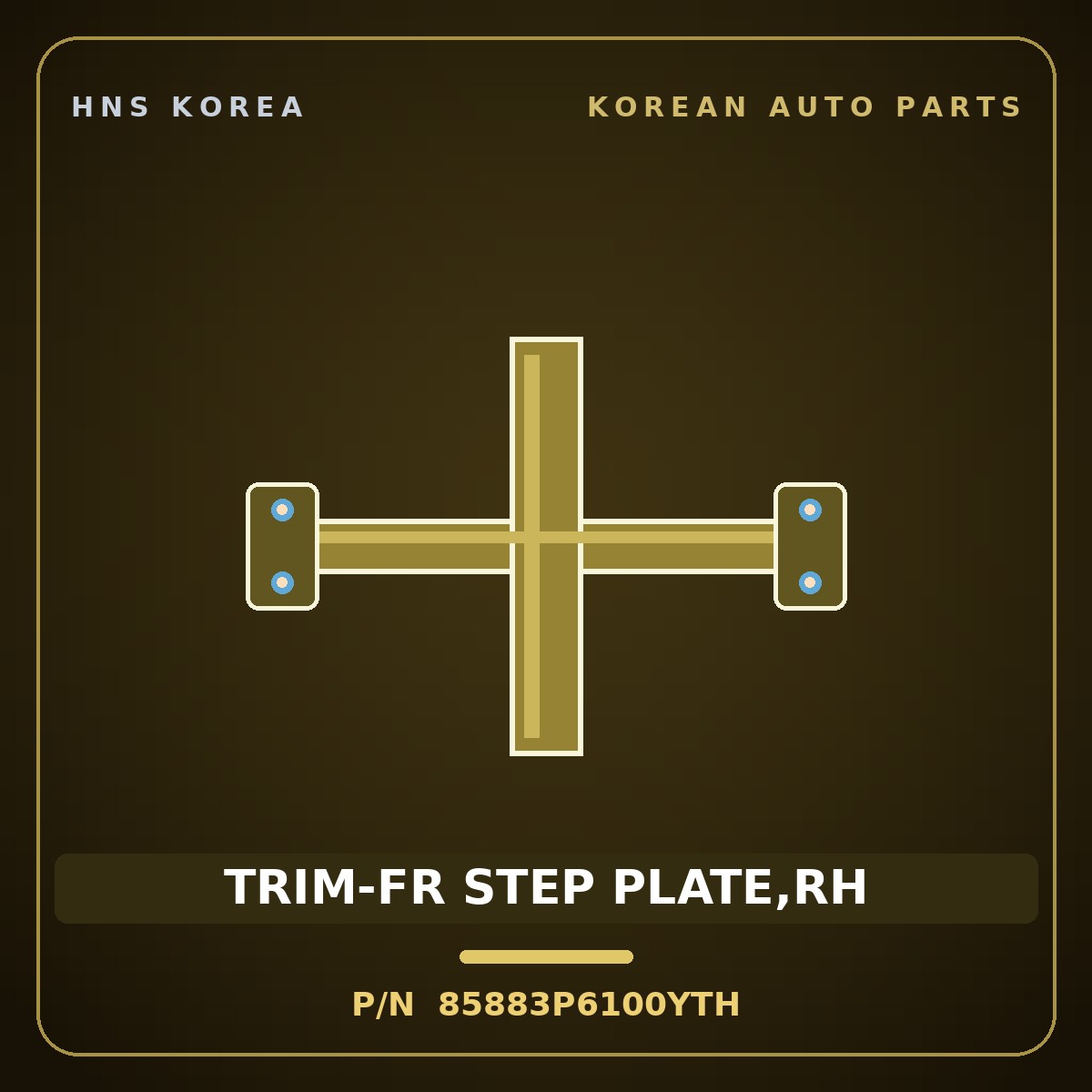 Genuine Mobis TRIM-FR STEP PLATE,RH 85883P6100YTH for Santa Fe 2024 HNS Parts Korea