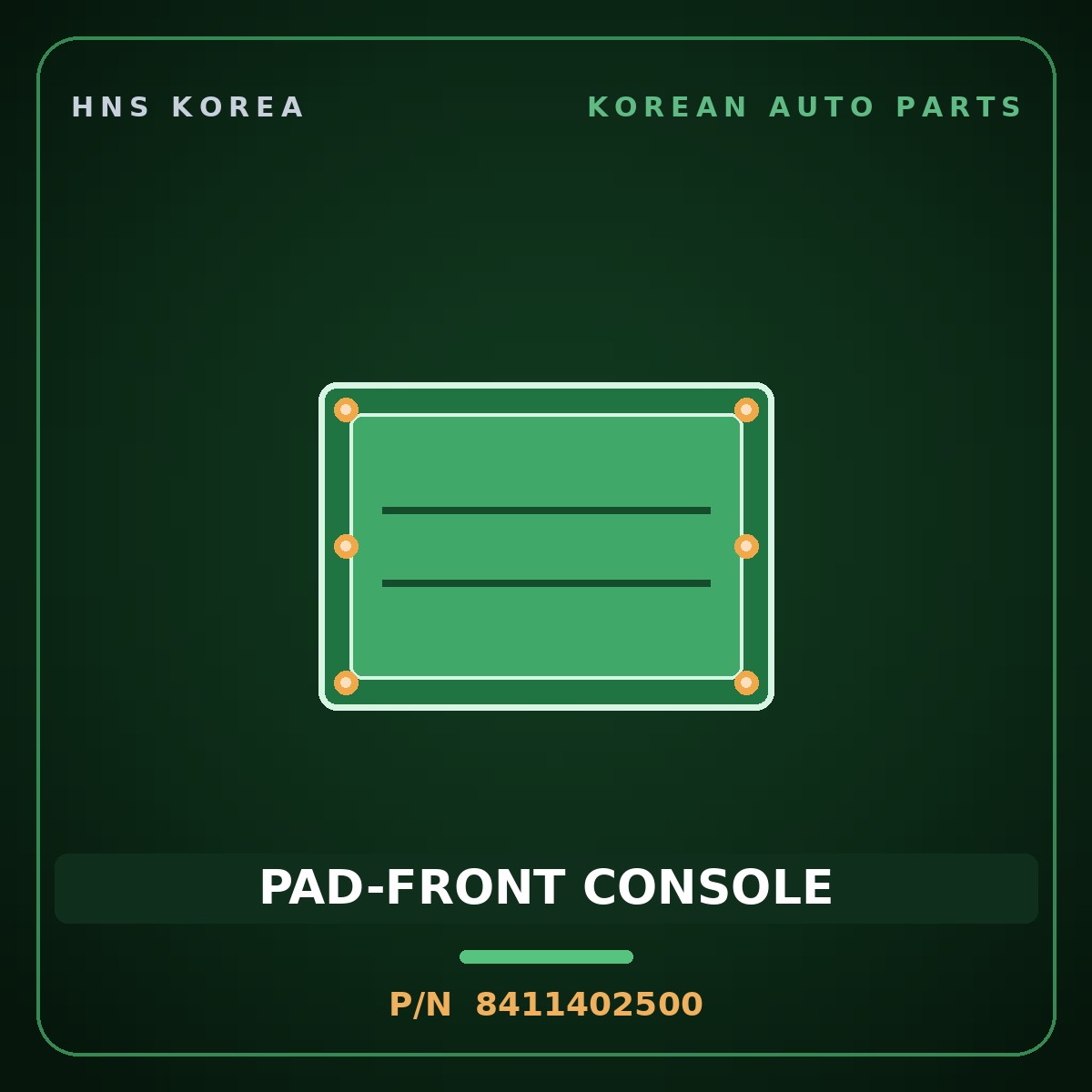 Genuine Mobis PAD-FRONT CONSOLE 8411402500 for Atos 2001 HNS Parts Korea