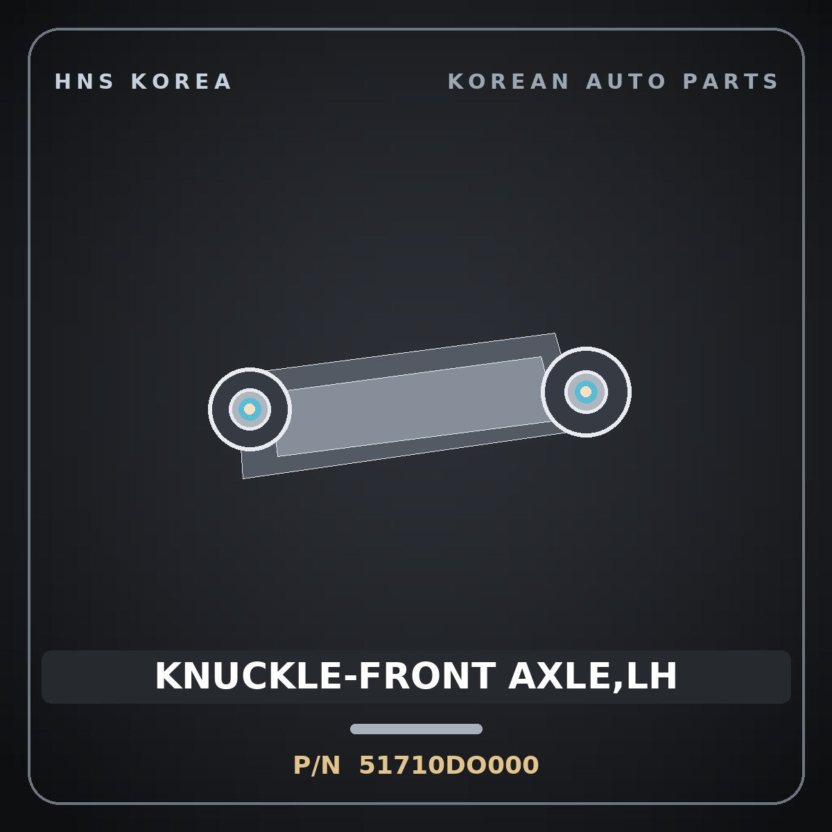 Genuine Mobis KNUCKLE-FRONT AXLE,LH 51710DO000 for IONIQ 2024 HNS Parts Korea