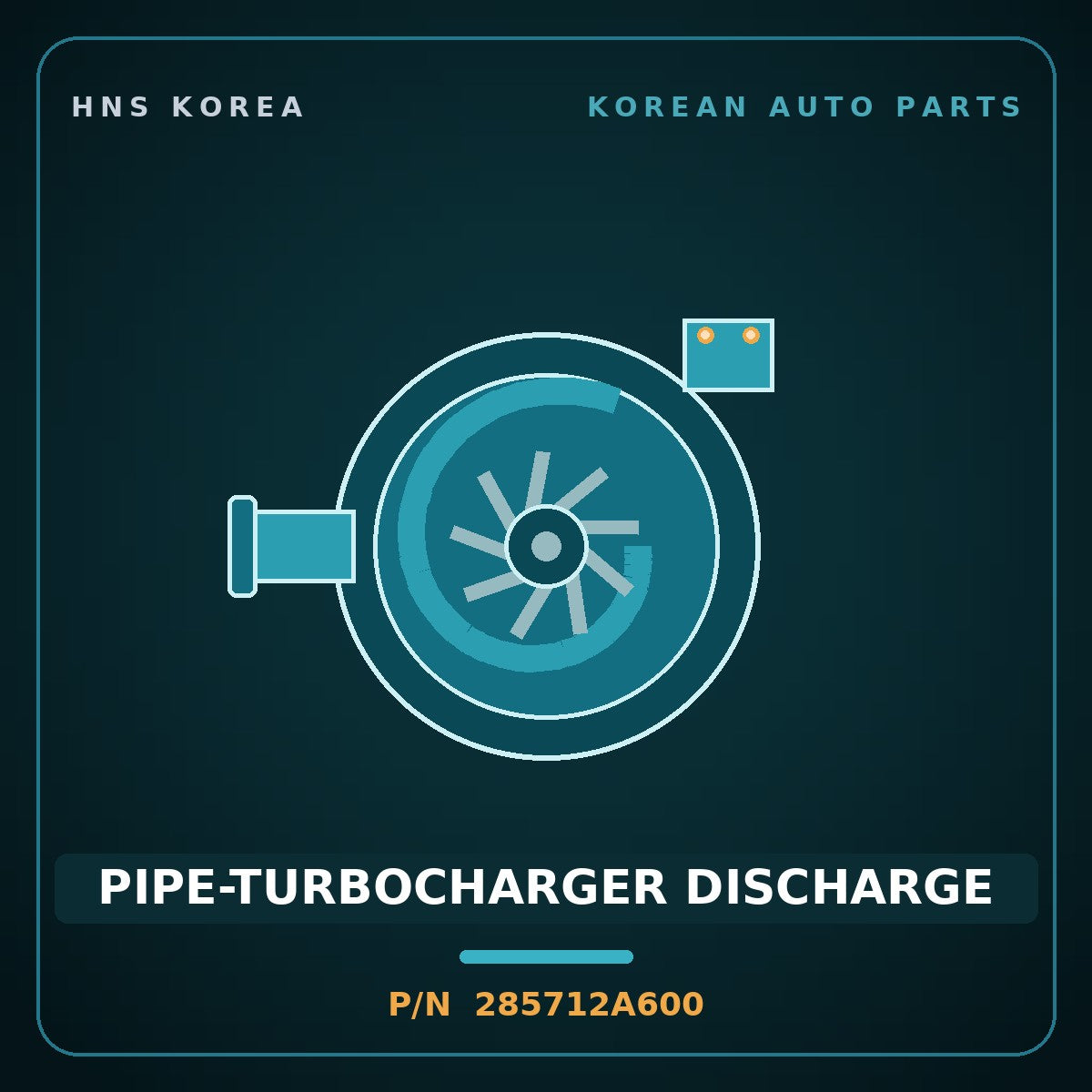 Genuine Mobis PIPE-TURBOCHARGER DISCHARGE 285712A600 for Avante 2006 HNS Parts Korea