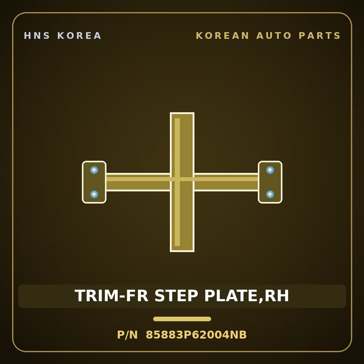 Genuine Mobis TRIM-FR STEP PLATE,RH 85883P62004NB for Santa Fe 2024 HNS Parts Korea