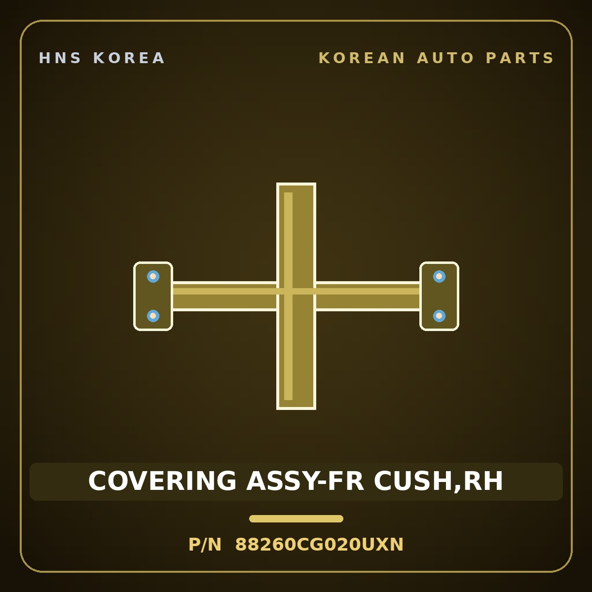 Genuine Mobis COVERING ASSY-FR CUSH,RH 88260CG020UXN for Staria 2021 HNS Parts Korea
