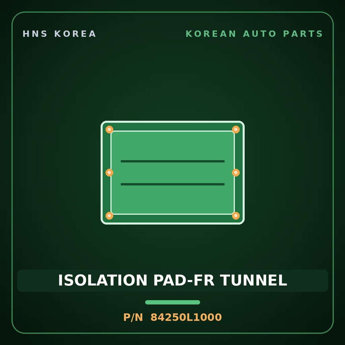Genuine Mobis ISOLATION PAD-FR TUNNEL 84250L1000 for Sonata 2019 HNS Parts Korea