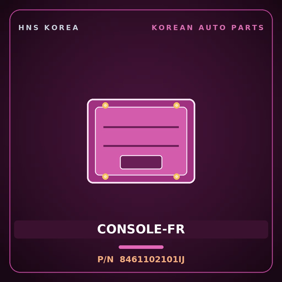 Genuine Mobis CONSOLE-FR 8461102101IJ for Atos 1998 HNS Parts Korea