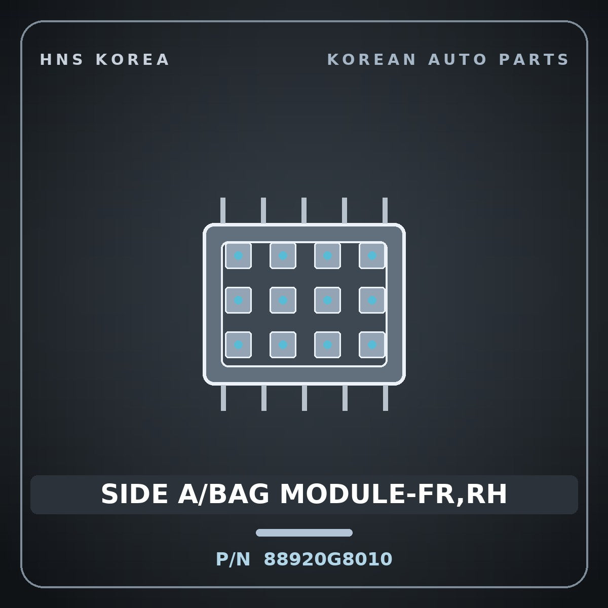 Genuine Mobis SIDE A/BAG MODULE-FR,RH 88920G8010 for Grandeur 2017 HNS Parts Korea