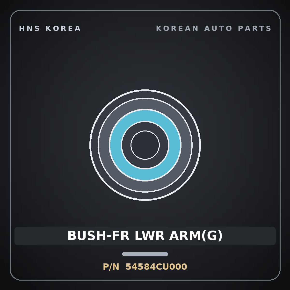 Genuine Mobis BUSH-FR LWR ARM(G) 54584CU000 for IONIQ 2024 HNS Parts Korea