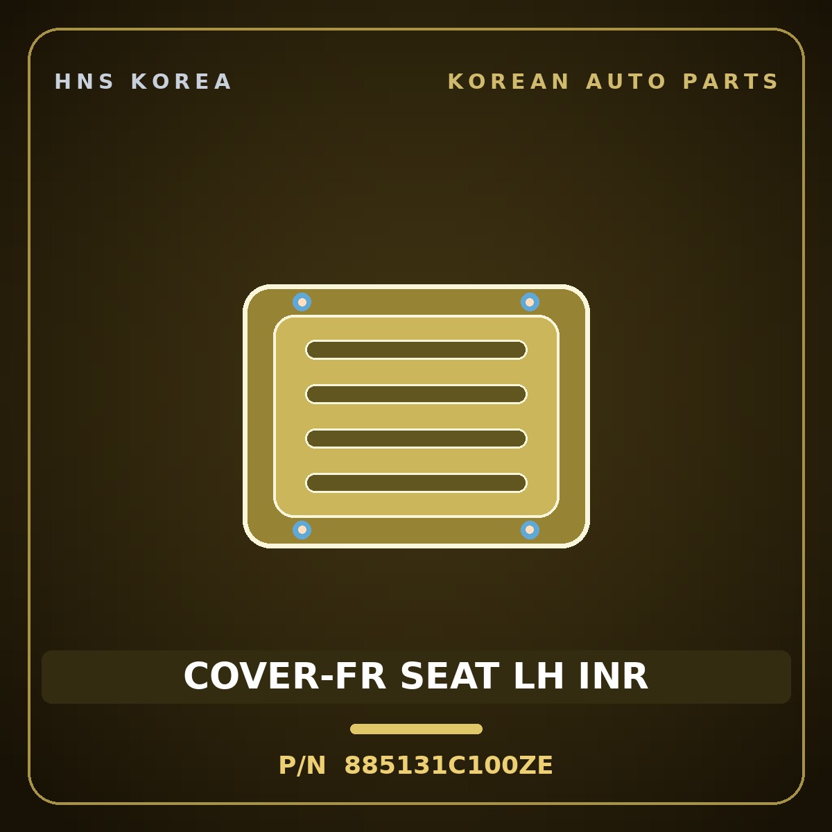 Genuine Mobis COVER-FR SEAT LH INR 885131C100ZE for Click 2006 HNS Parts Korea
